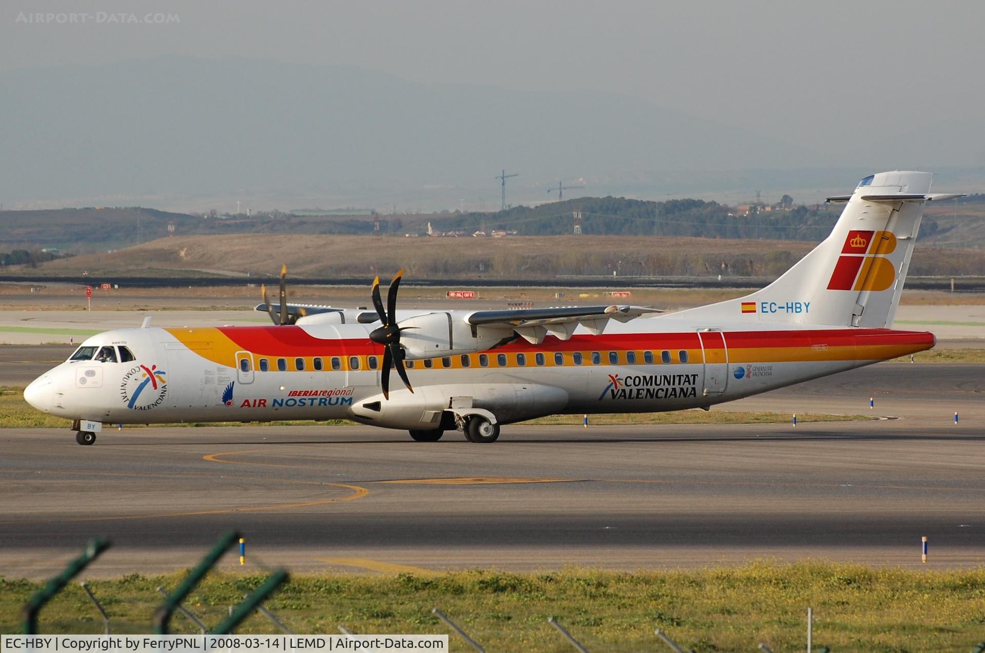 EC-HBY, 1999 ATR 72-212A C/N 578, Air Nostrum ATR72 taxying for departure