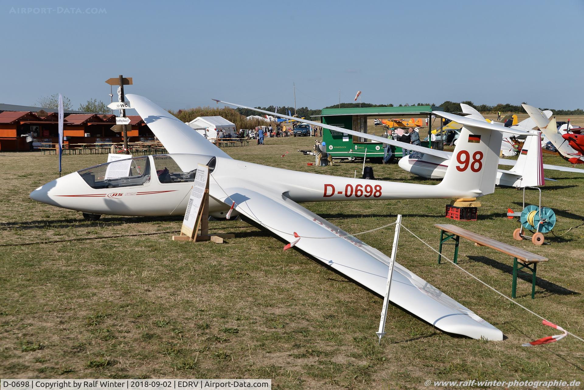 D-0698, Schleicher ASK-21 C/N 21556, Schleicher ASK-21 - SFG Wershofen - 21556 - D-0698 - 02.09.2018 - EDRV