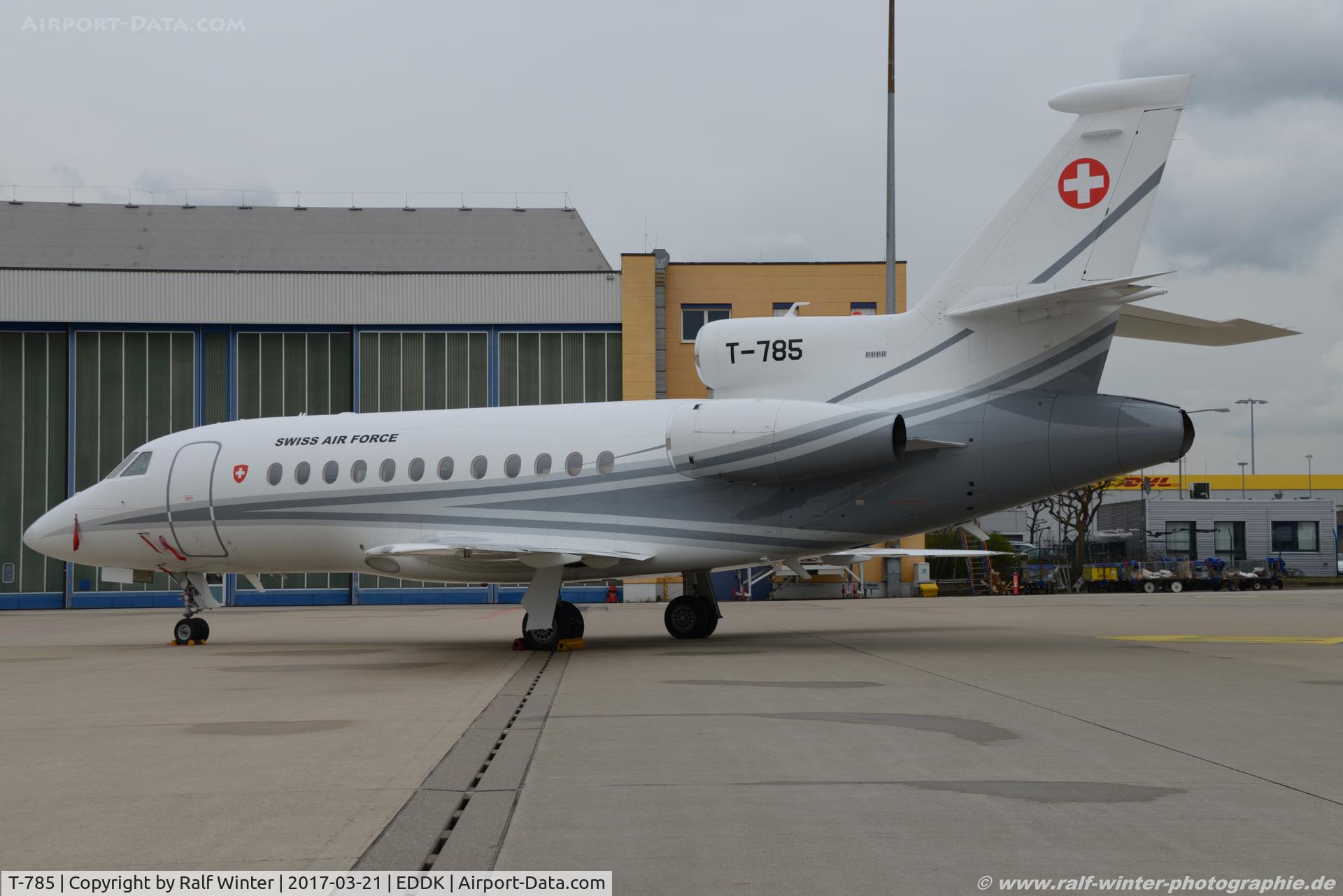 T-785, 2007 Dassault Falcon 900EX EASy II C/N 195, Dassault Falcon 900EX - SUI Swiss Air Force - 195 - T-785 - 21.03.2017 - CGN