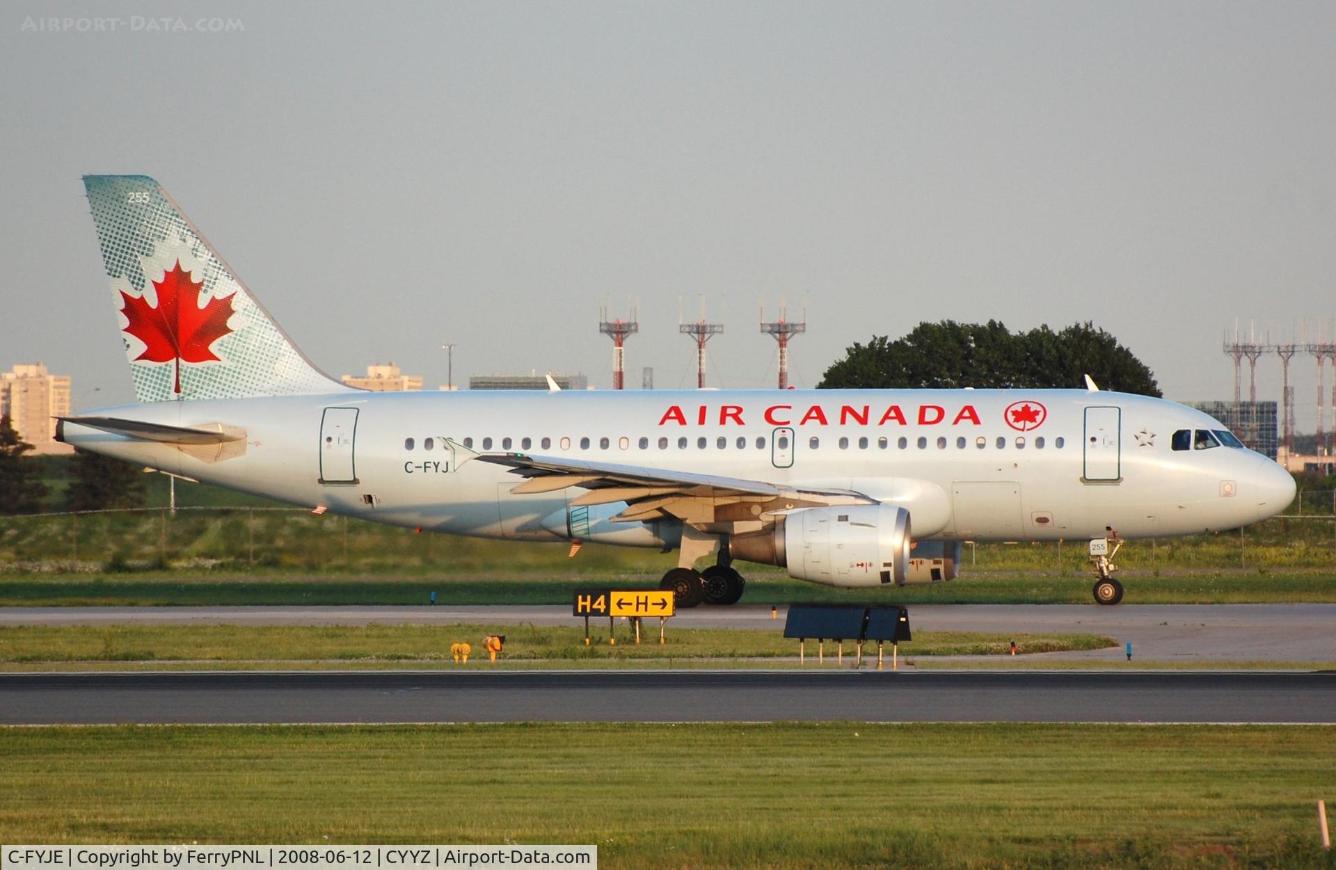 C-FYJE, 1996 Airbus A319-114 C/N 656, Arrival of AC A319