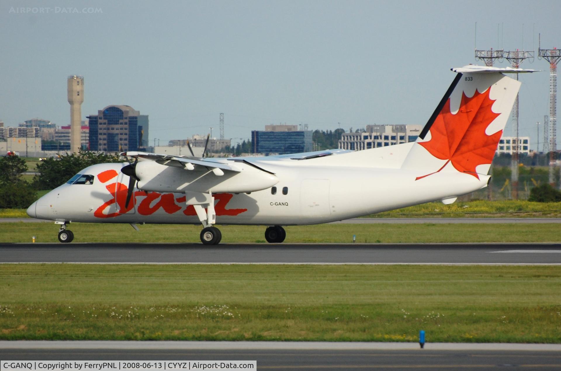 C-GANQ, 1988 De Havilland Canada DHC-8-102 Dash 8 C/N 096, Red Jazz DHC8