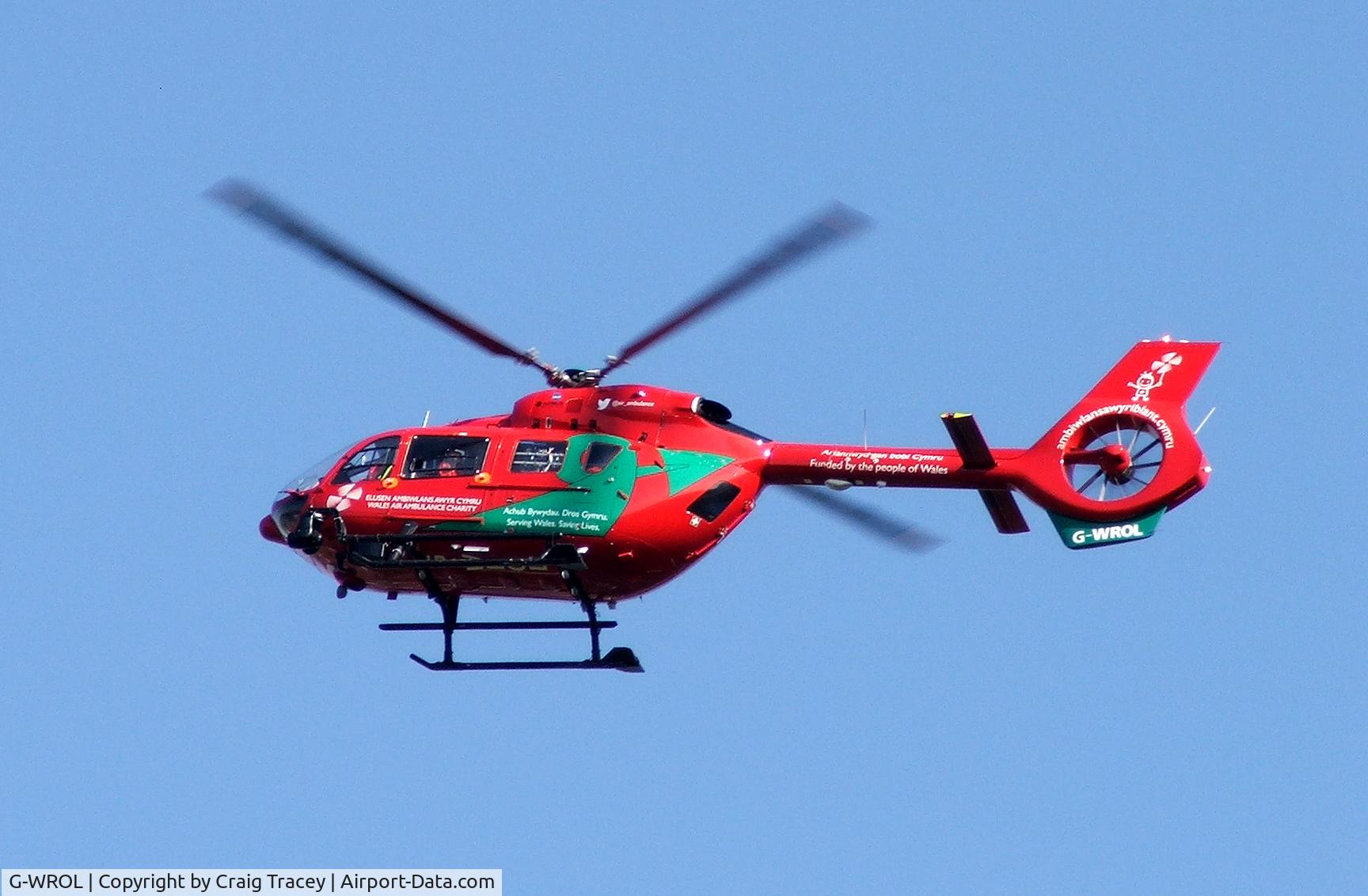 G-WROL, 2016 Airbus Helicopters H-145 (BK-117D-2) C/N 20115, G-WROL Landing at Stoke