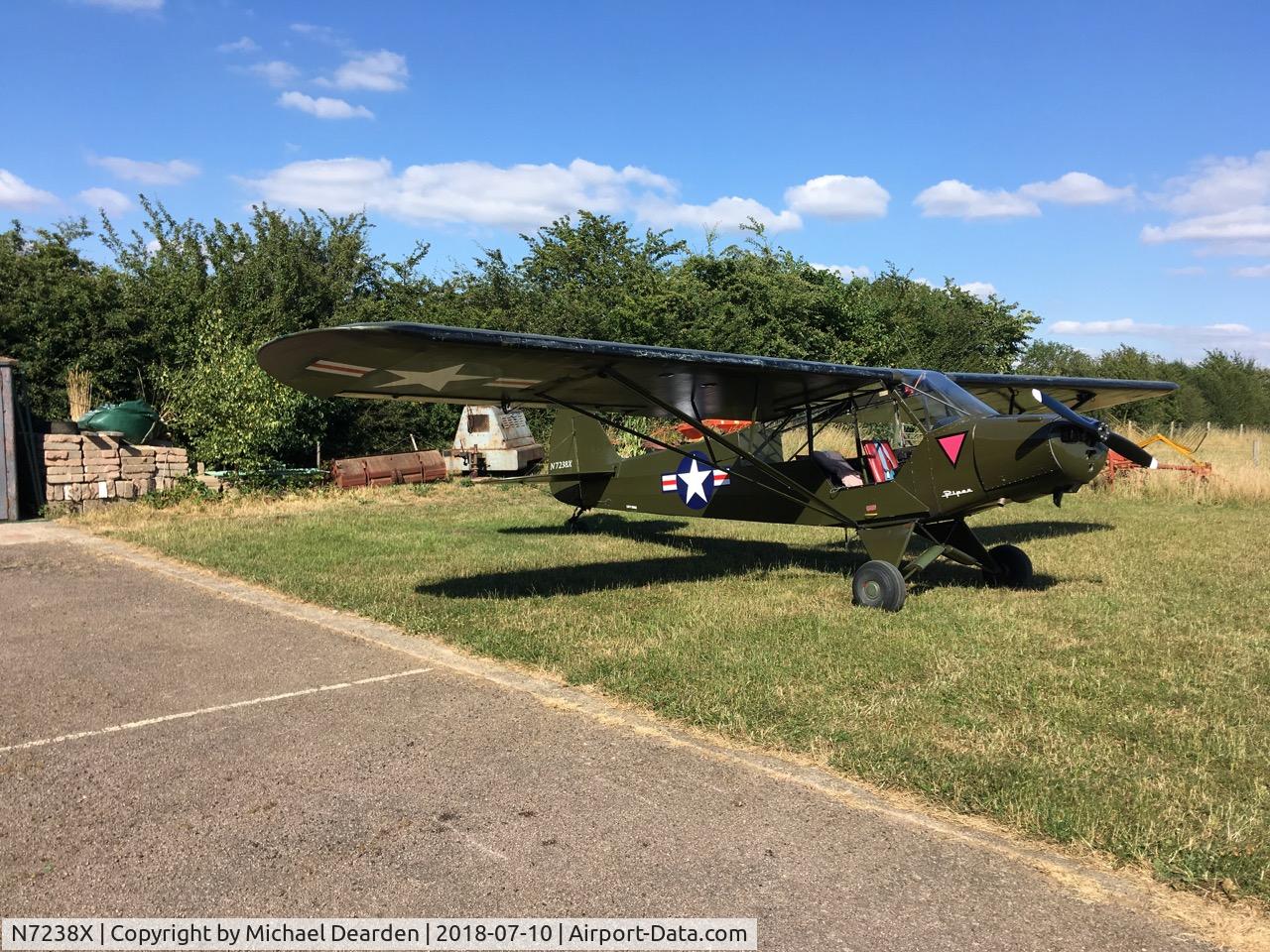 N7238X, 1951 Piper L-18C Super Cub (PA-18-95) C/N 18-1629, Now resides at a private airfield in England.