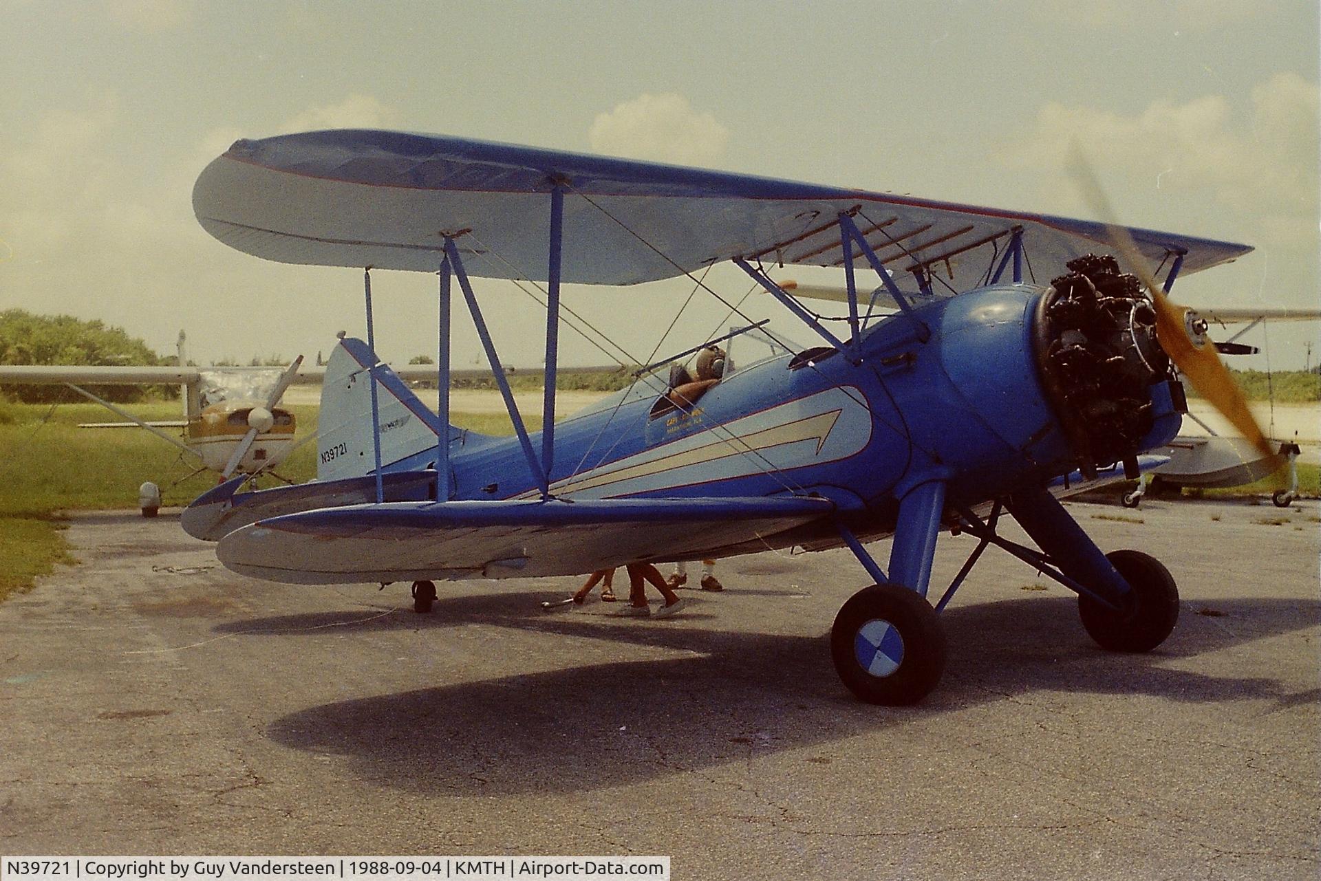 N39721, 1942 Waco UPF-7 C/N 5854, WACO UPF-7 @ Marathon (FL) on 04 September 1988