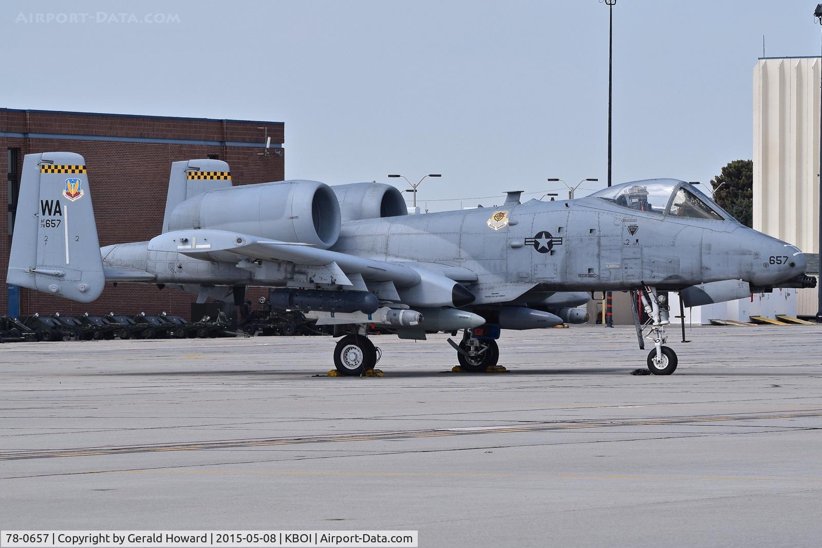78-0657, 1978 Fairchild Republic A-10C Thunderbolt II C/N A10-0277, 57th Wing, 66th WPS (Weapons Squadron)
 Nellis, AFB, NV.