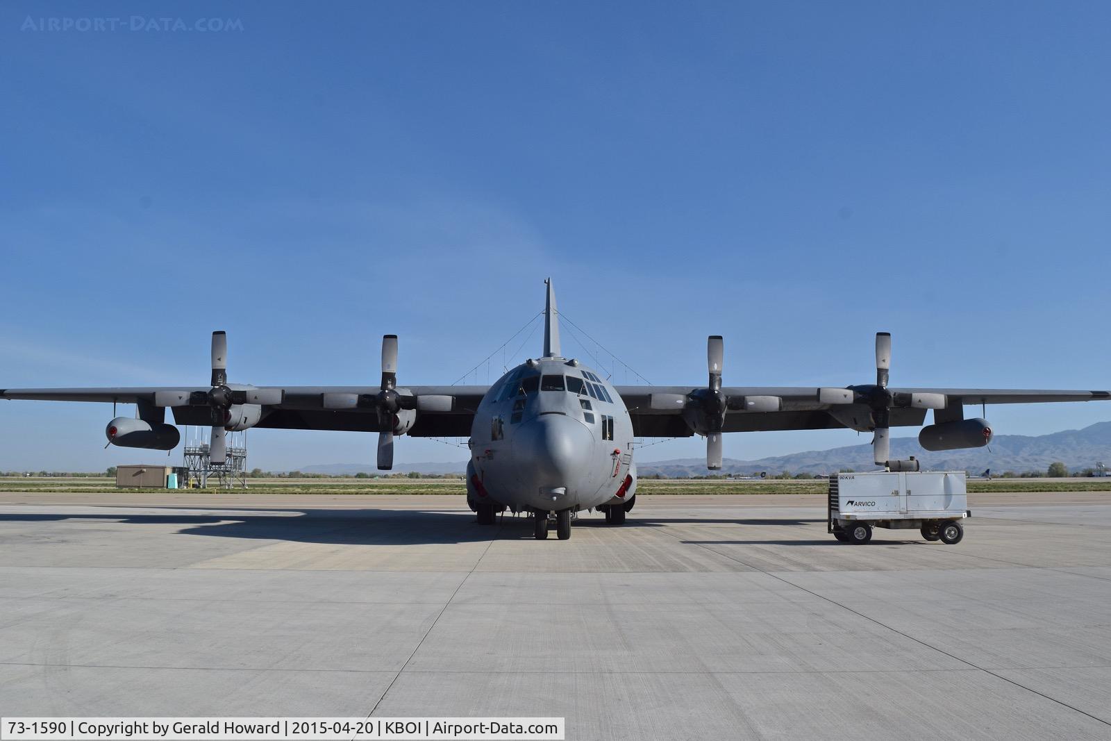 73-1590, 1973 Lockheed EC-130H Compass Call C/N 382-4554, Parked on the south GA ramp.