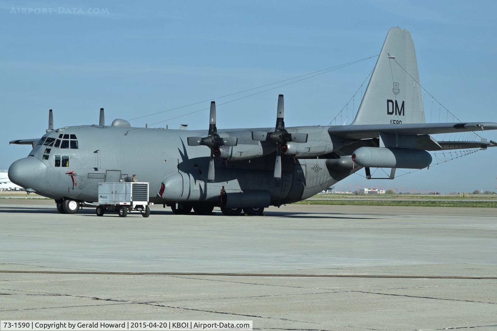 73-1590, 1973 Lockheed EC-130H Compass Call C/N 382-4554, Parked on the south GA ramp.