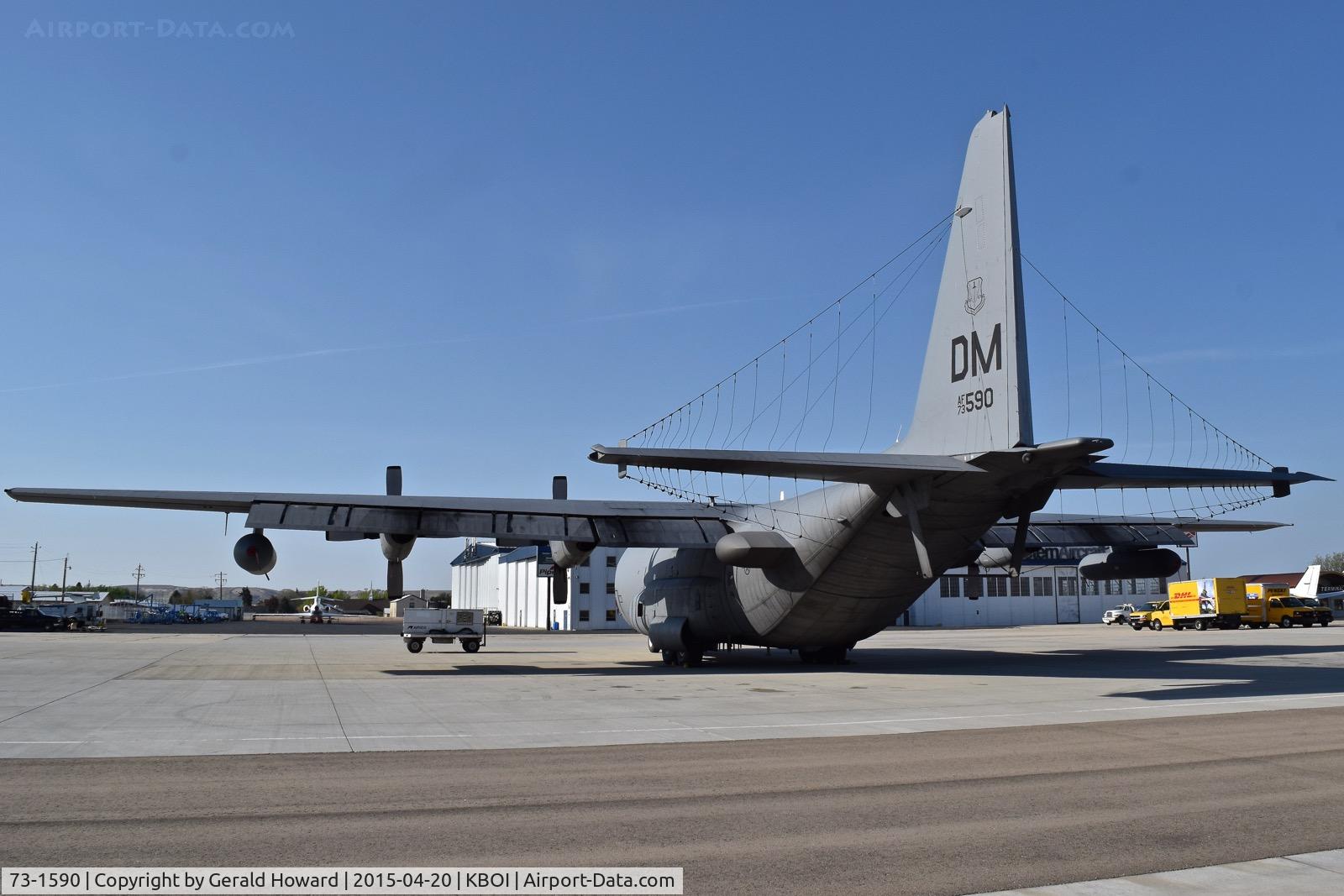 73-1590, 1973 Lockheed EC-130H Compass Call C/N 382-4554, Parked on the south GA ramp.