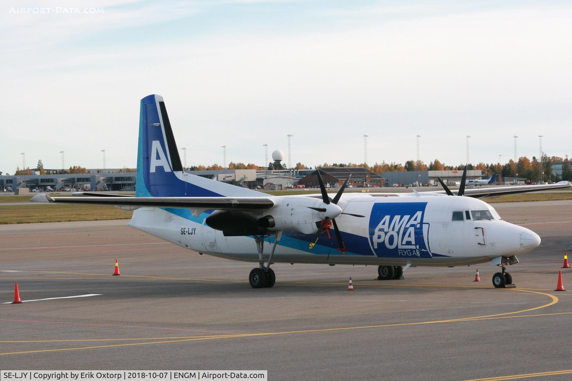 SE-LJY, 1992 Fokker 50 C/N 20259, SE-LJY in OSL