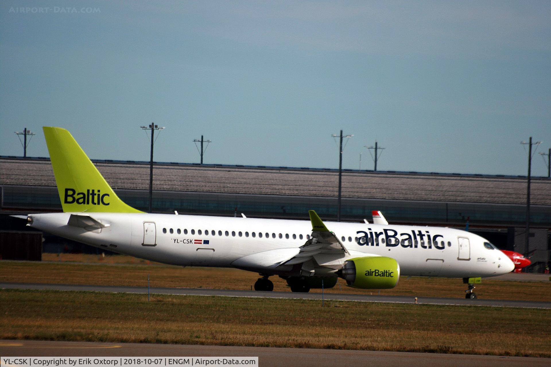 YL-CSK, 2018 Airbus A220-300 C/N 55039, YL-CSK in OSL