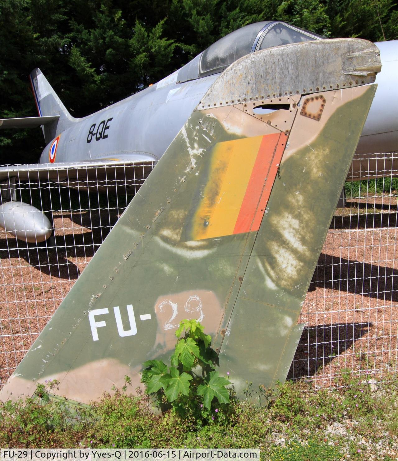 FU-29, Republic F-84F Thunderstreak C/N Not found (52-7175/FU-29), Tail of Republic F-84F Thunderstreak, Savigny-Les Beaune Museum