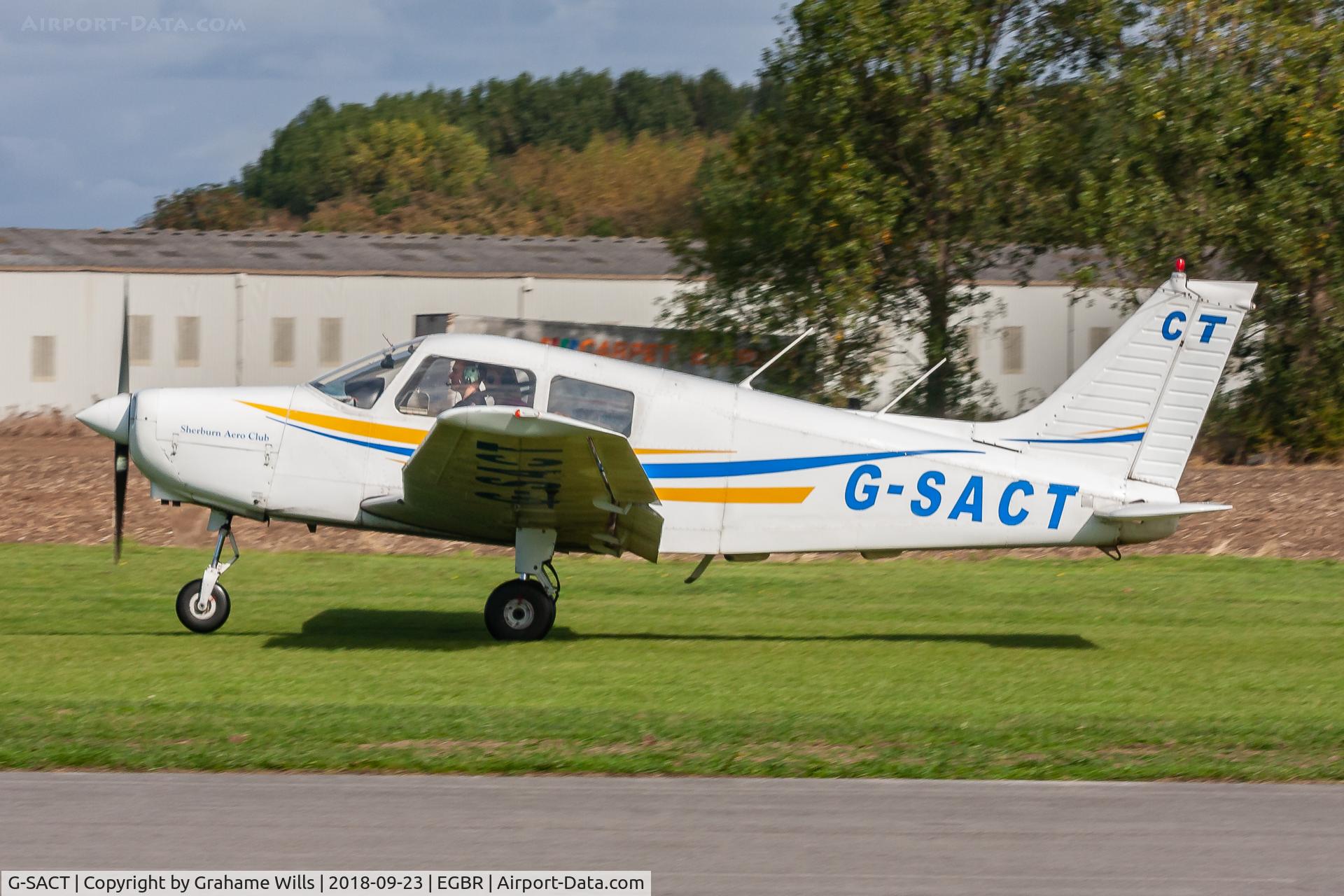G-SACT, 1988 Piper PA-28-161 Cadet C/N 2841048, Piper PA-28-161 Cadet G-SACT Sherburn Aero Club, Breighton 23/9/18