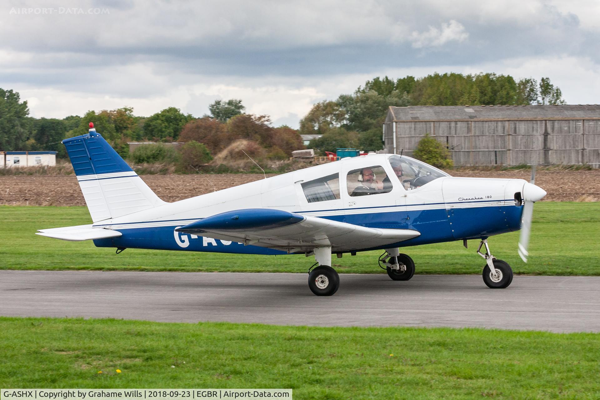 G-ASHX, 1963 Piper PA-28-180 Cherokee C/N 28-1266, Piper PA-28 Cherokee 180 G-ASHX Powertheme Ltd, Breighton 23/9/18