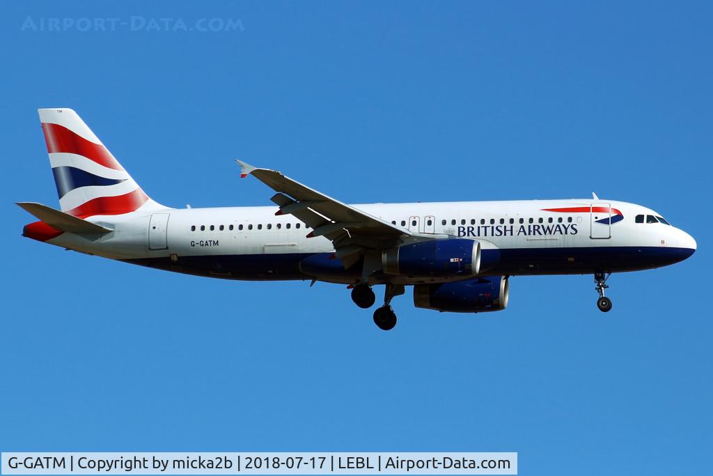 G-GATM, 2002 Airbus A320-233 C/N 1892, Landing