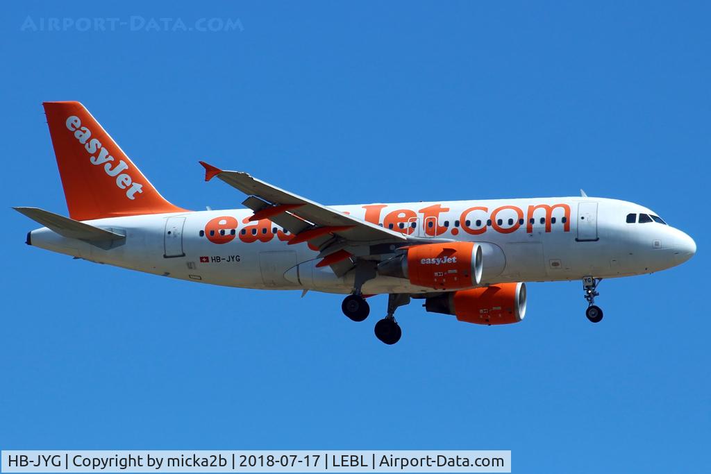 HB-JYG, 2011 Airbus A319-111 C/N 4781, Landing