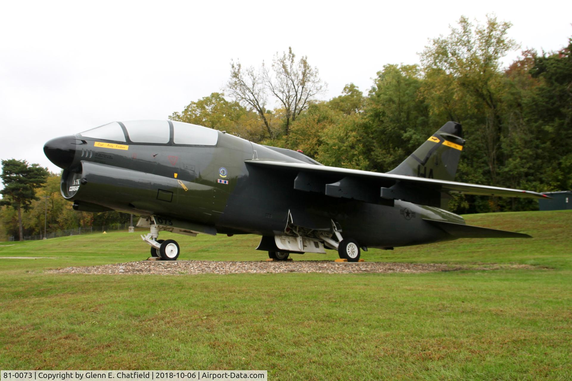81-0073, LTV A-7K Corsair II C/N K-026, At the Iowa Gold Star Museum, Camp Dodge, IA