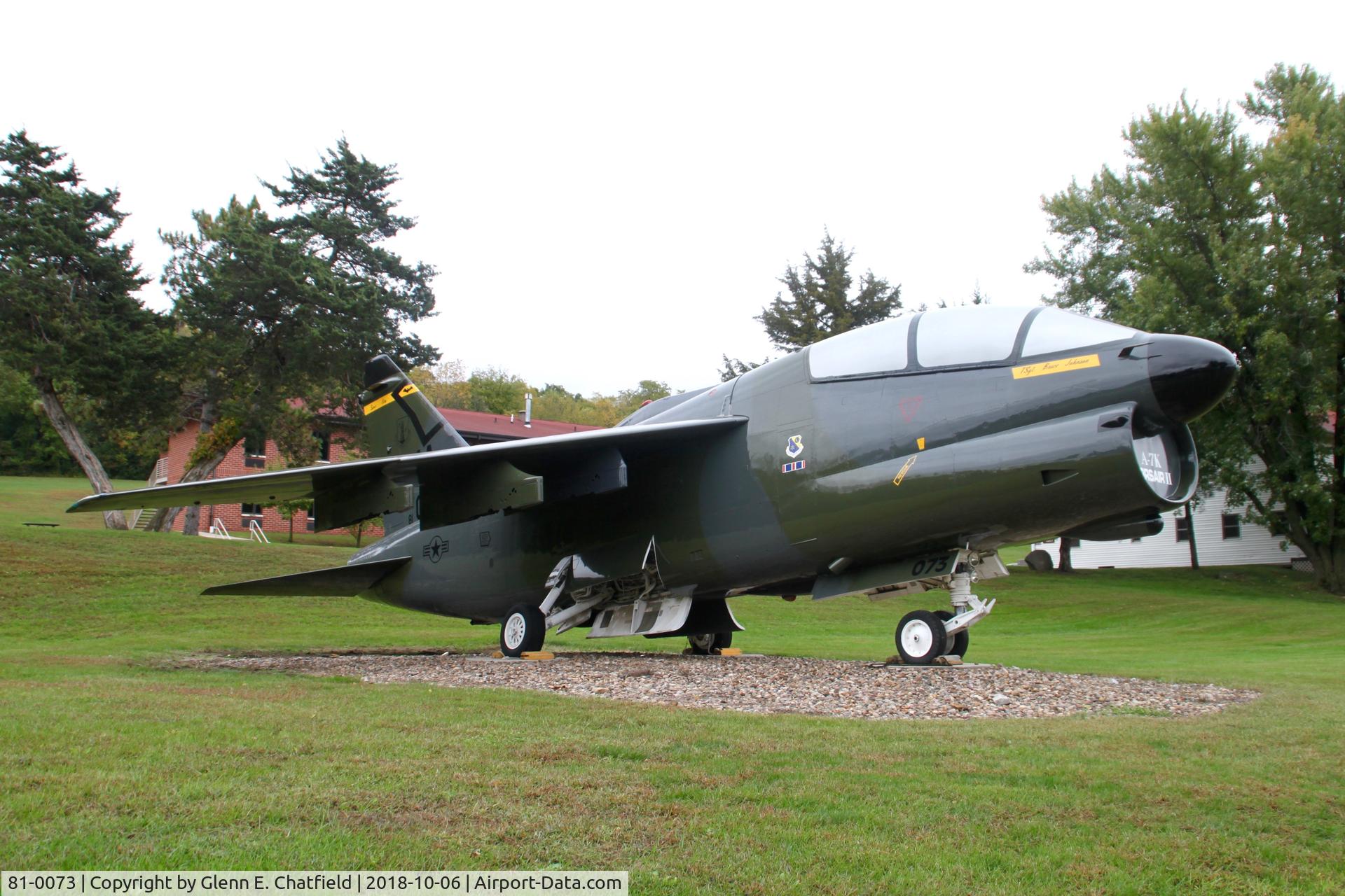 81-0073, LTV A-7K Corsair II C/N K-026, At the Iowa Gold Star Museum, Camp Dodge, IA