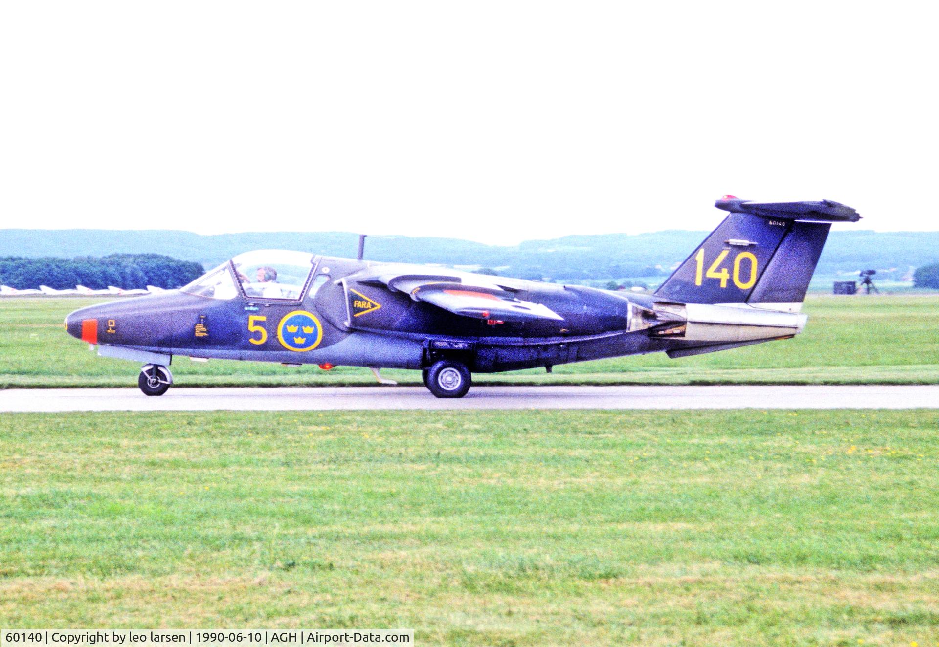 60140, Saab Sk-60E MT C/N 60-140, Aengelholm F.10  10.6.1990