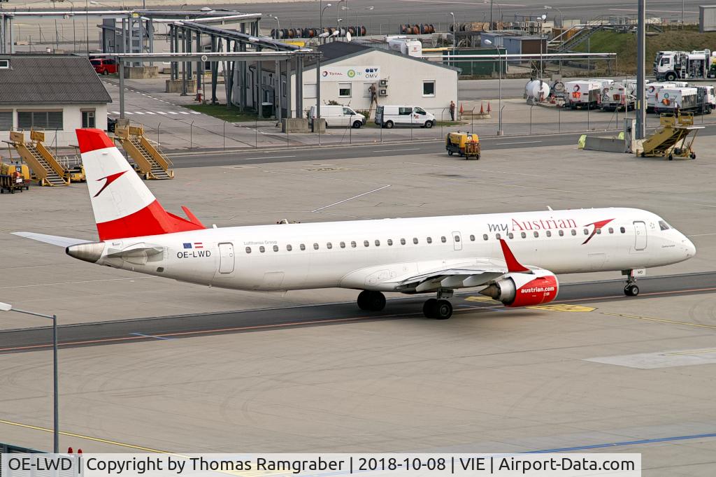 OE-LWD, 2011 Embraer 195LR (ERJ-190-200LR) C/N 19000411, Austrian Airlines Embraer 195