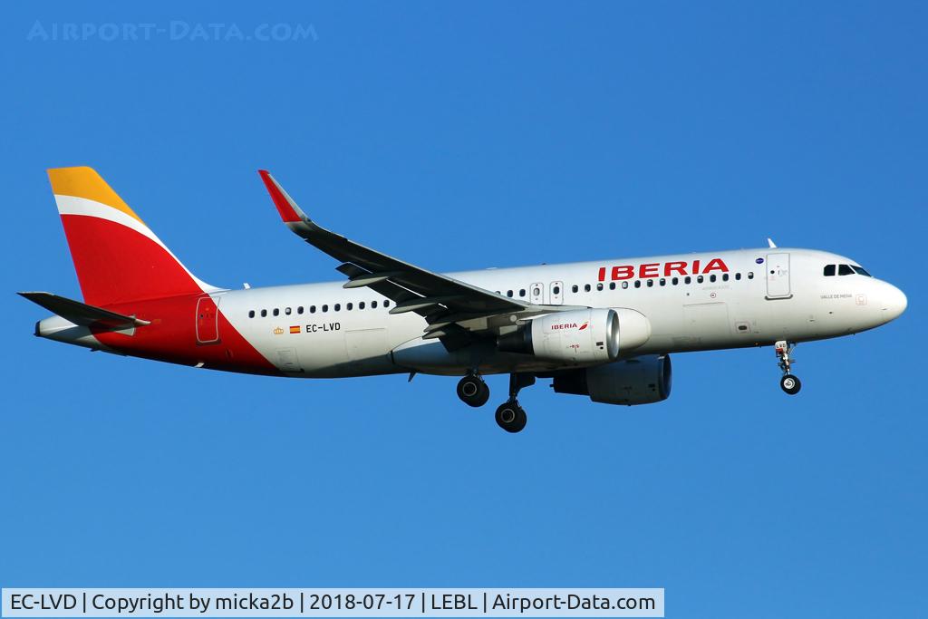 EC-LVD, 2013 Airbus A320-216 C/N 5570, Landing
