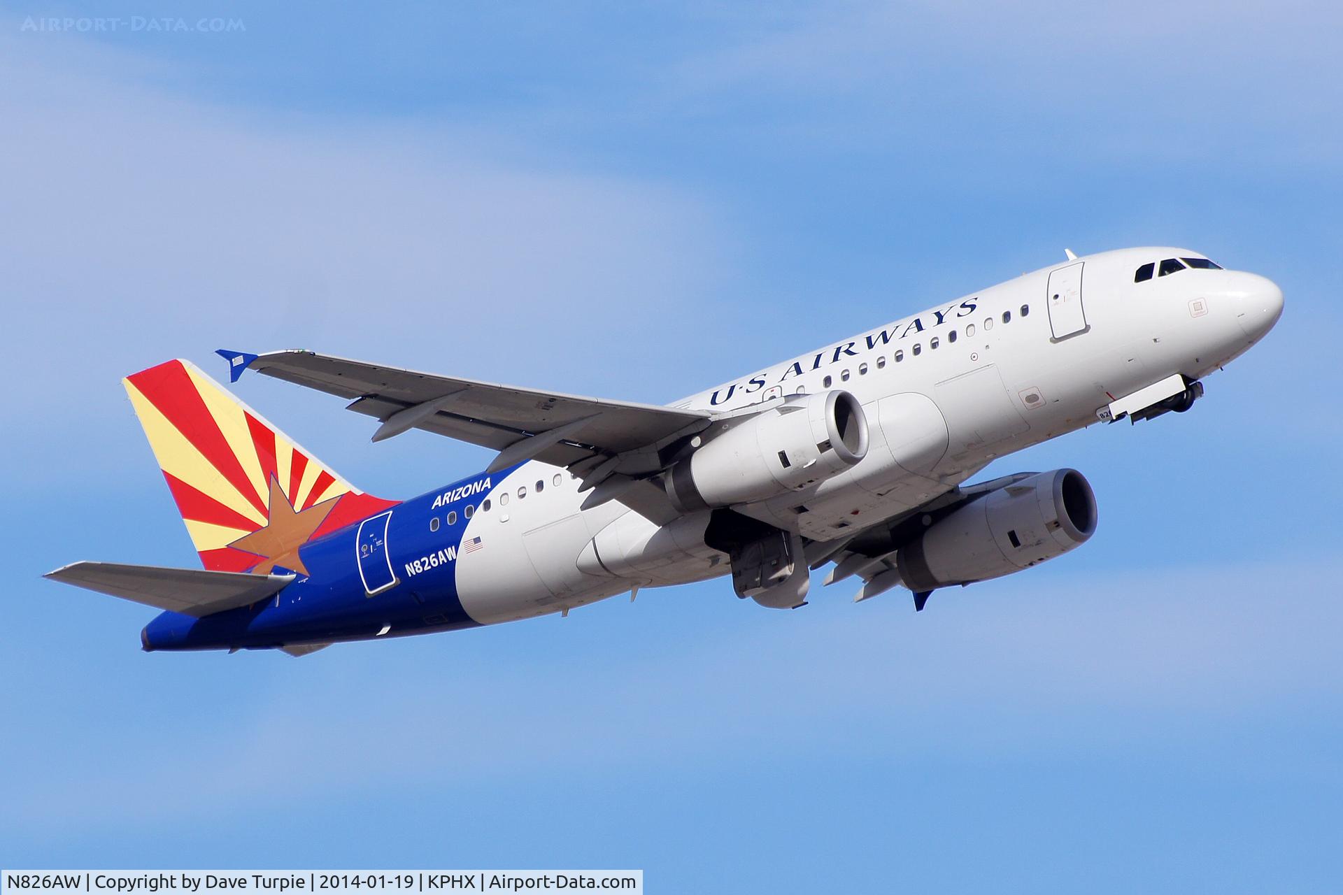N826AW, 2001 Airbus A319-132 C/N 1534, Arizona