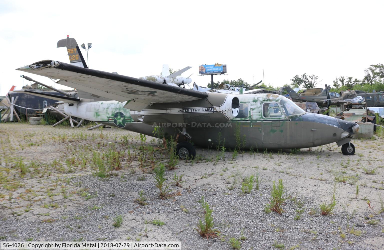 56-4026, 1956 Aero Commander U-9C (L-26C) C/N 680-344-36, U-9C Commander at Russell Military museum on the Illinois Wisconsin Border