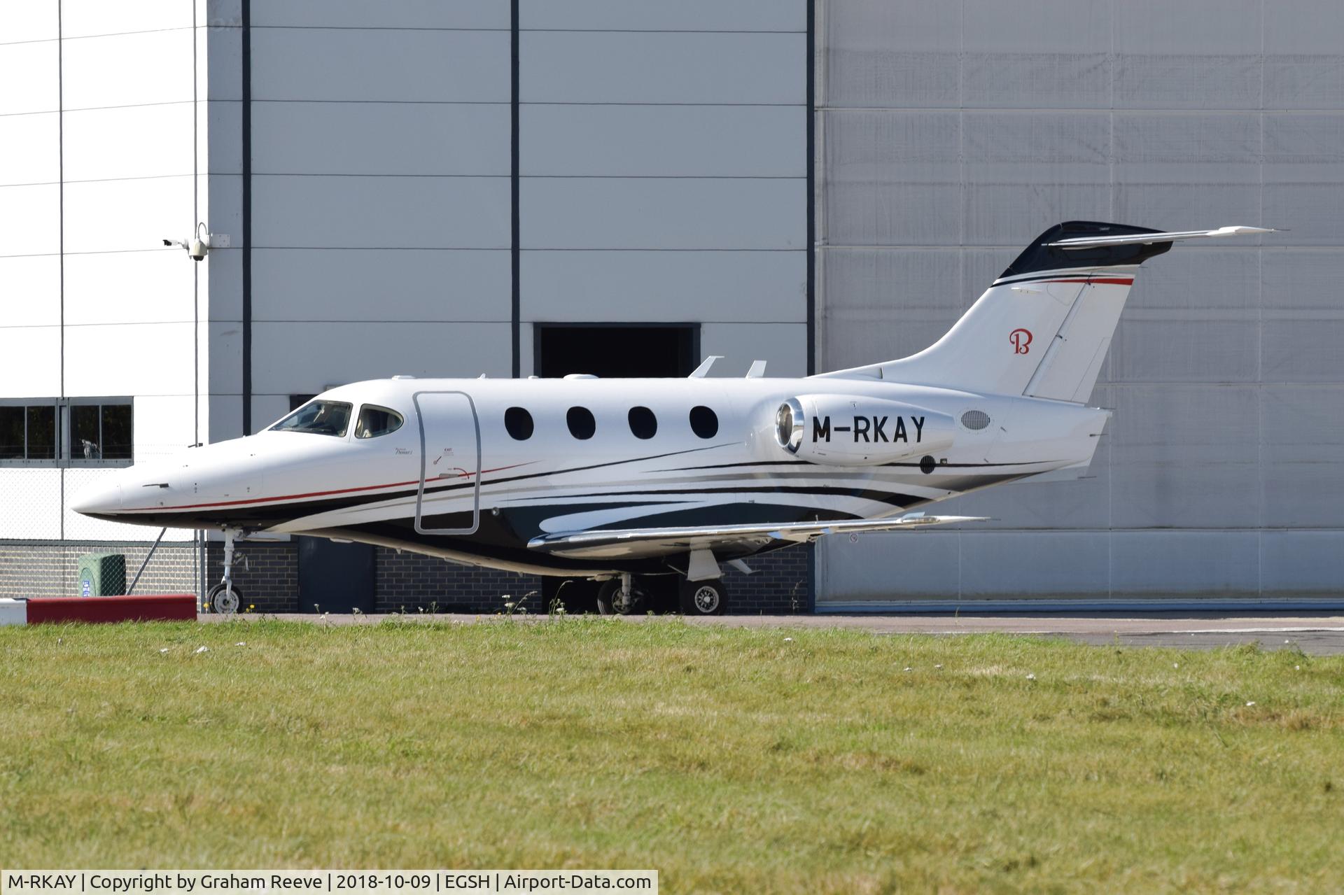 M-RKAY, 2003 Raytheon 390 Premier I C/N RB-88, Parked at Norwich.
