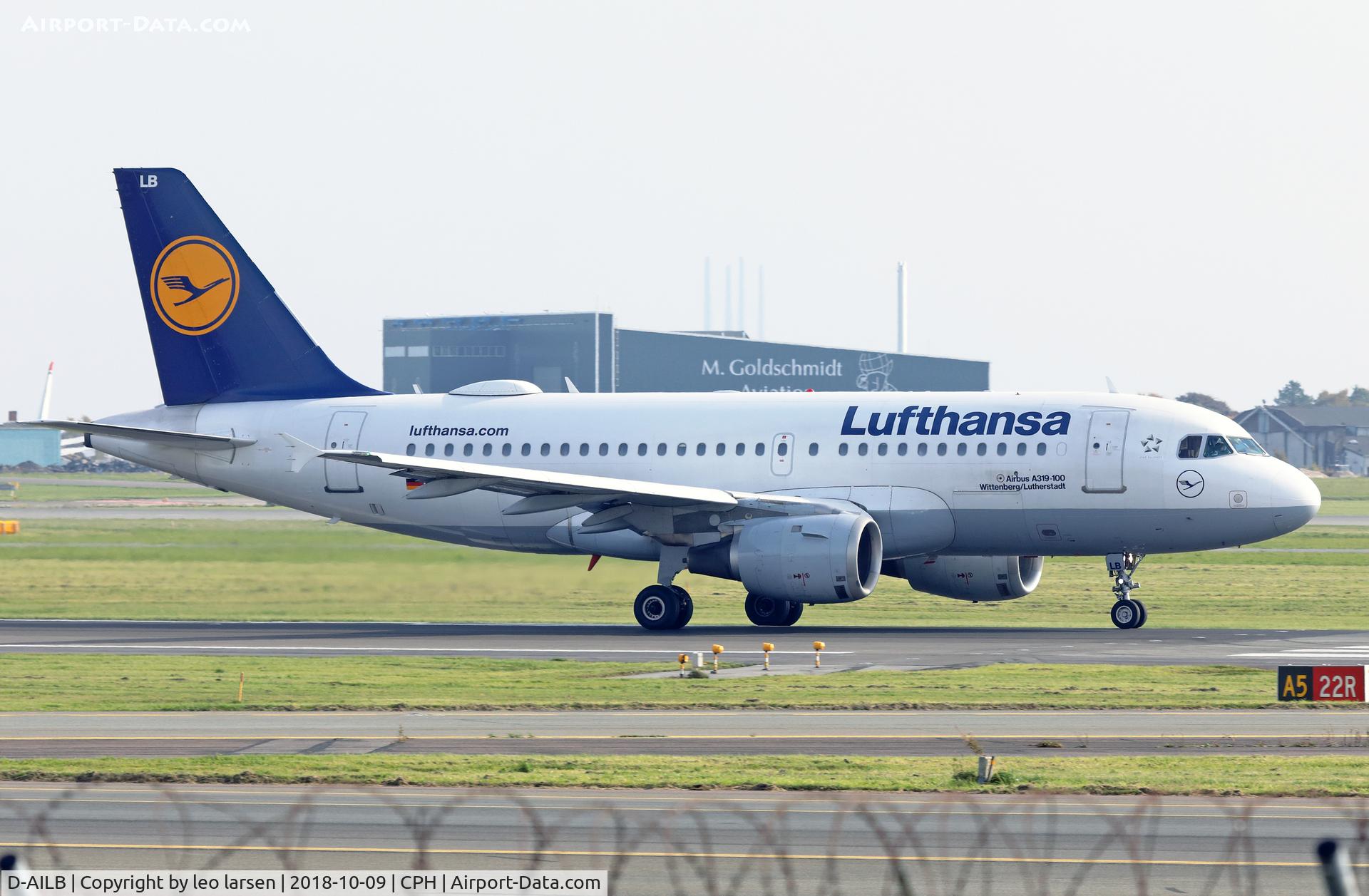 D-AILB, 1996 Airbus A319-114 C/N 610, Copenhagen 9.10.2018