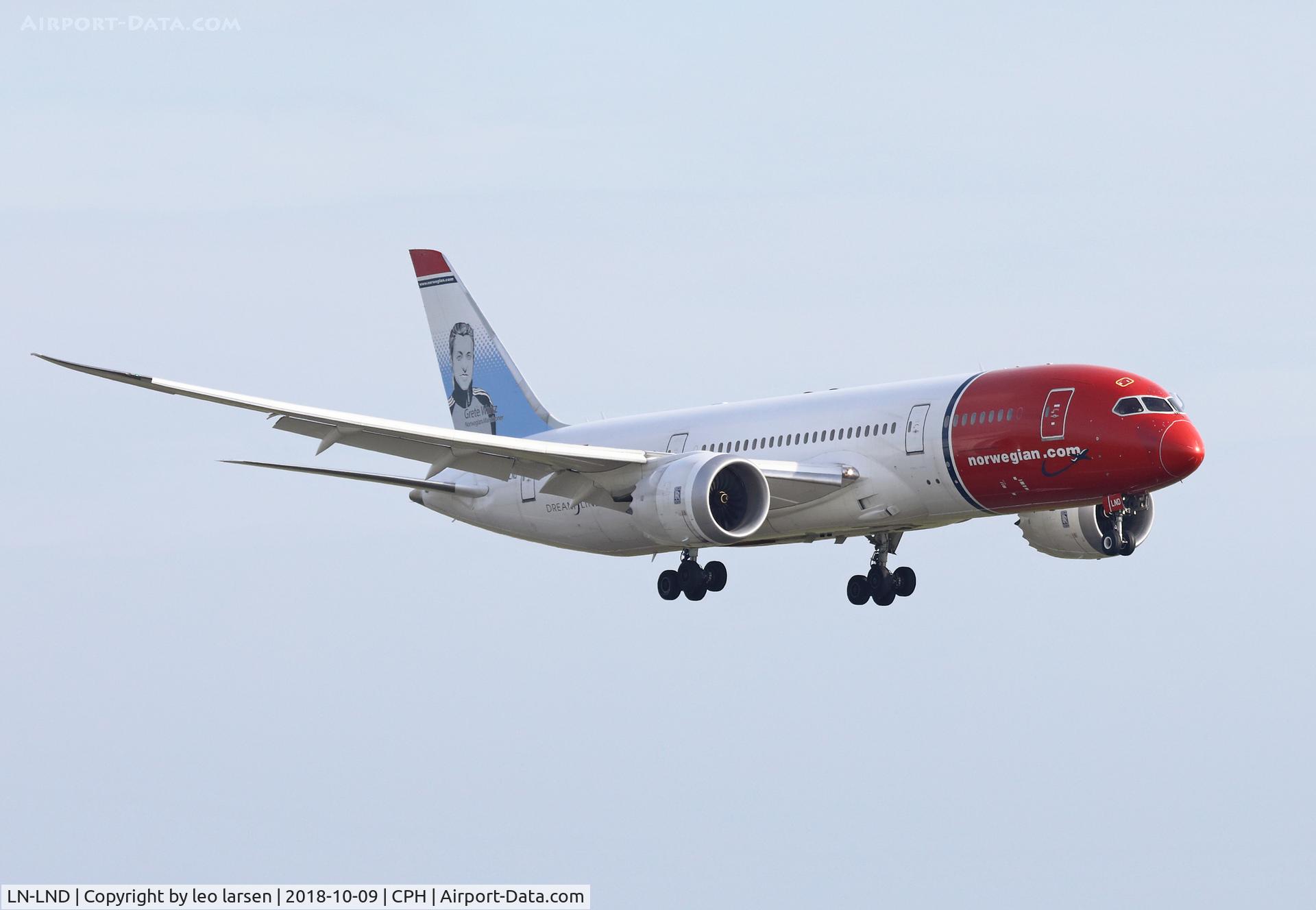 LN-LND, 2014 Boeing 787-8 Dreamliner Dreamliner C/N 35310, Copenhagen 9.10.2018 L/D R-22R