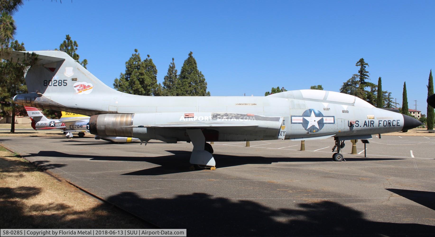 58-0285, McDonnell F-101B-105-MC Voodoo C/N 657, F-101B