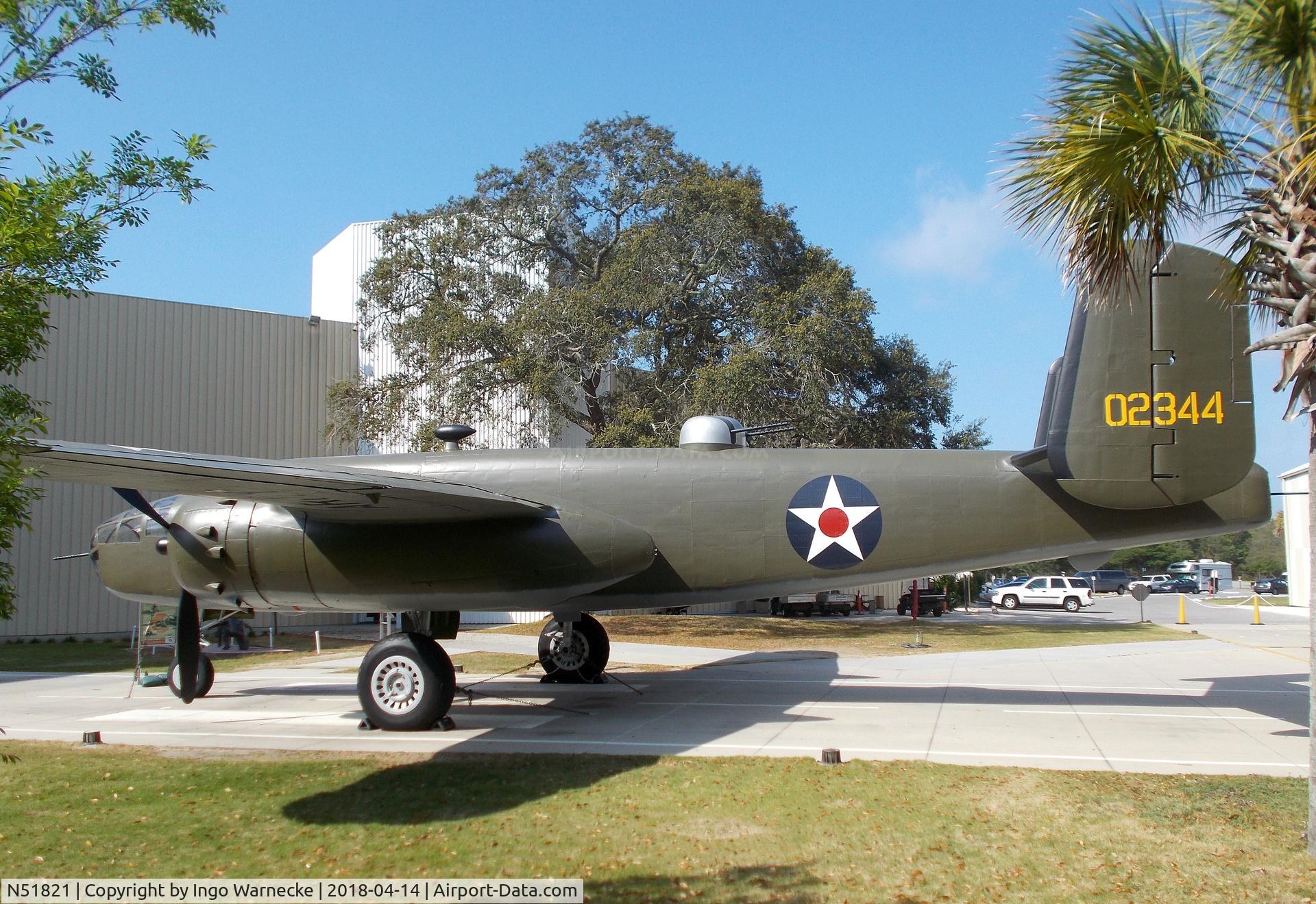 N51821, North American TB-25J Mitchell C/N 108-23210, North American TB-25J Mitchell, displayed to represent B-25B '40-2344' of the Doolittle-Raid, at the NMNA, Pensacola FL