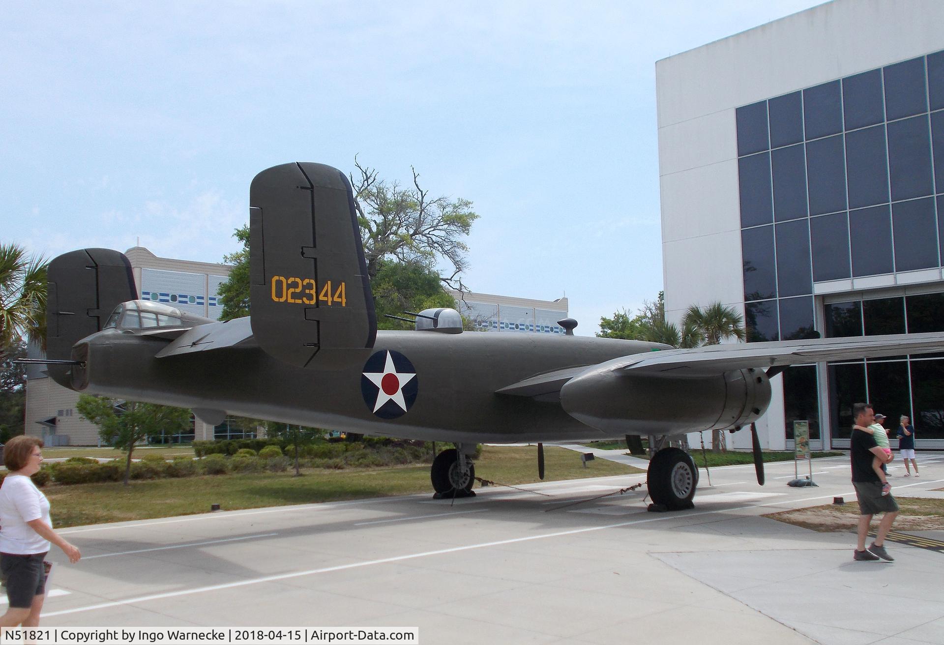 N51821, North American TB-25J Mitchell C/N 108-23210, North American TB-25J Mitchell, displayed to represent B-25B '40-2344' of the Doolittle-Raid, at the NMNA, Pensacola FL