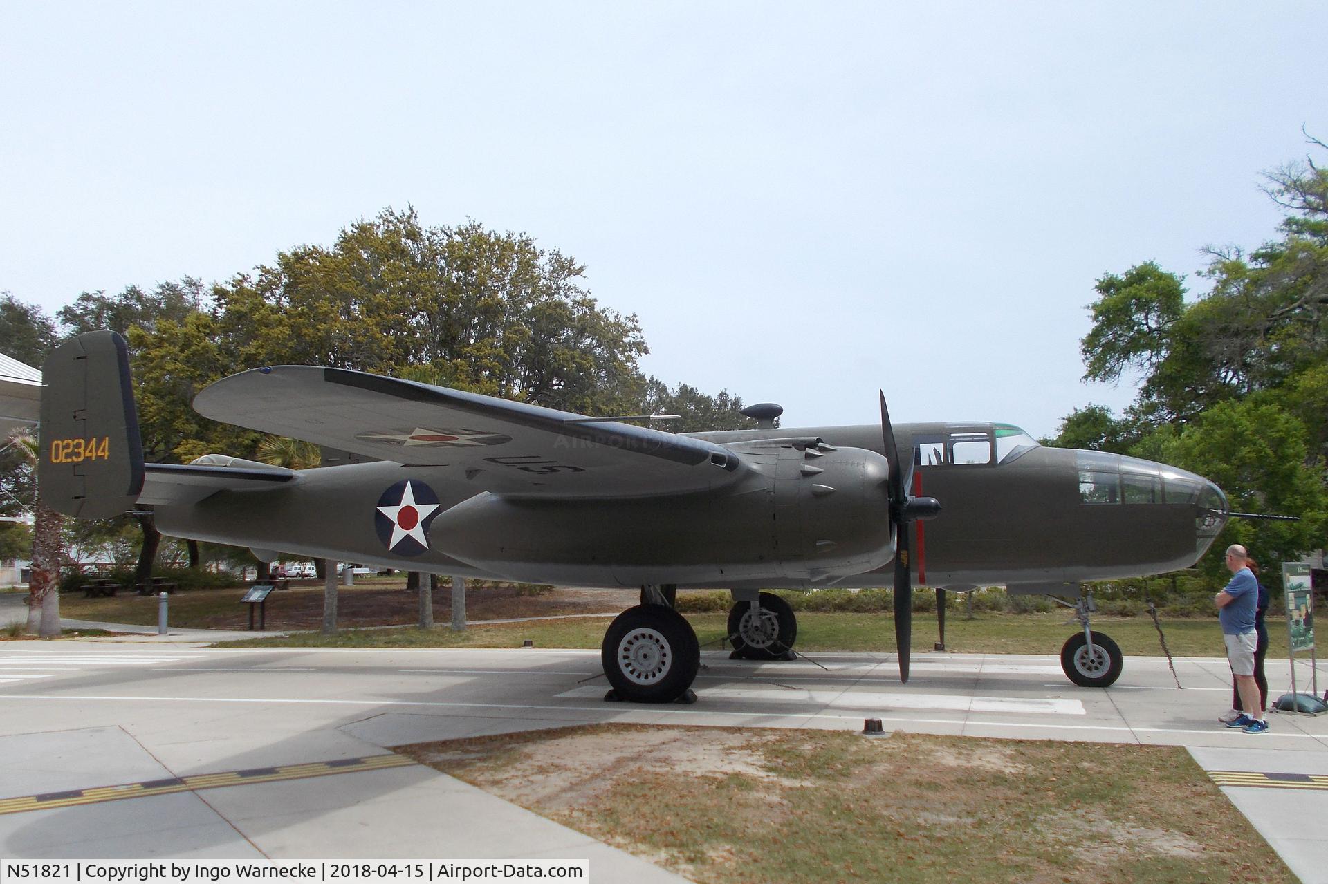 N51821, North American TB-25J Mitchell C/N 108-23210, North American TB-25J Mitchell, displayed to represent B-25B '40-2344' of the Doolittle-Raid, at the NMNA, Pensacola FL
