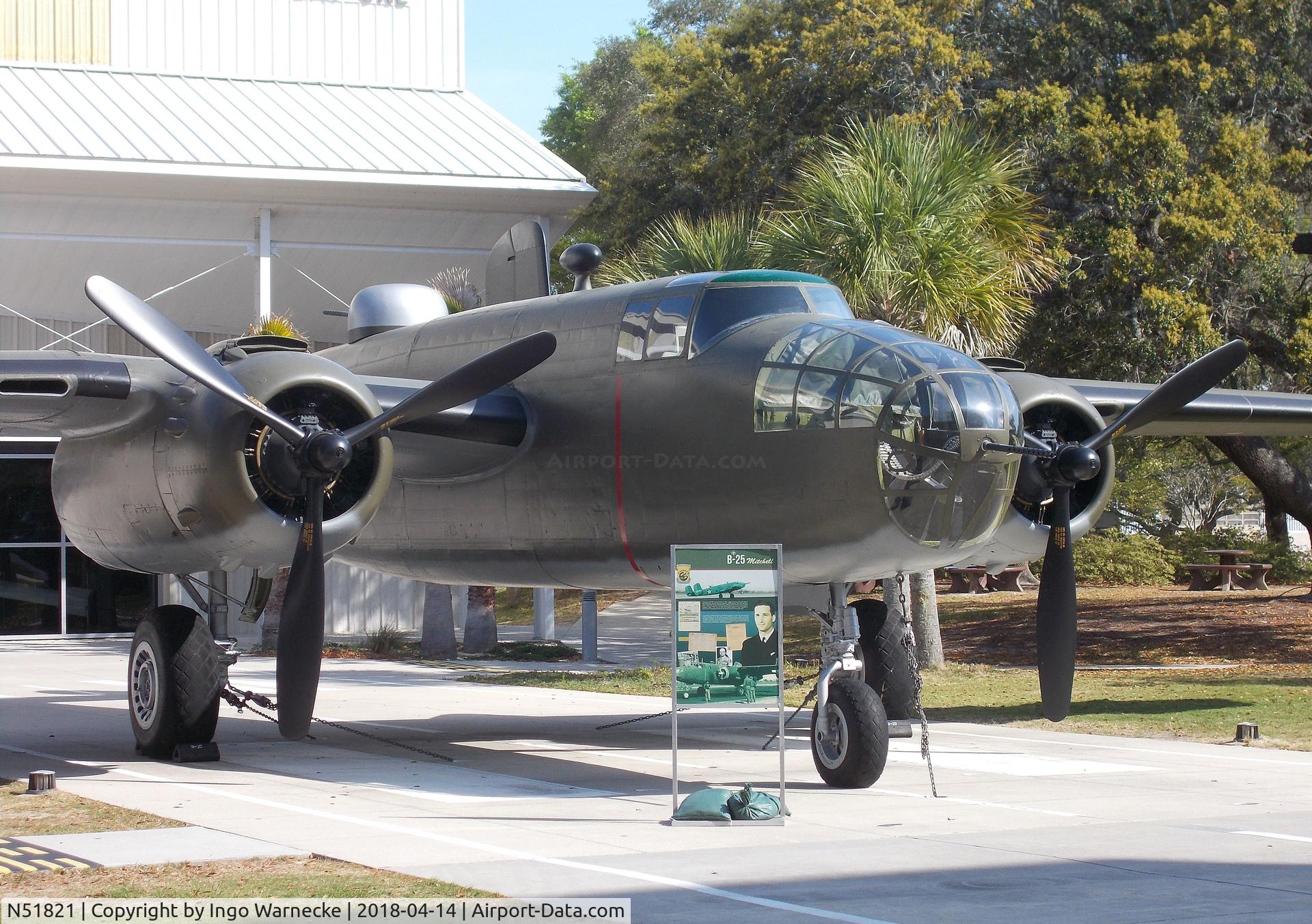 N51821, North American TB-25J Mitchell C/N 108-23210, North American TB-25J Mitchell, displayed to represent B-25B '40-2344' of the Doolittle-Raid, at the NMNA, Pensacola FL