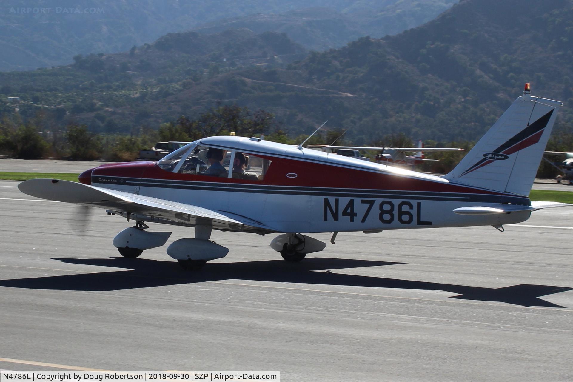 N4786L, 1967 Piper PA-28-180 Cherokee C/N 28-4122, 1967 Piper PA-28-180 CHEROKEE, Lycoming O&VO-360 180 Hp, taxi