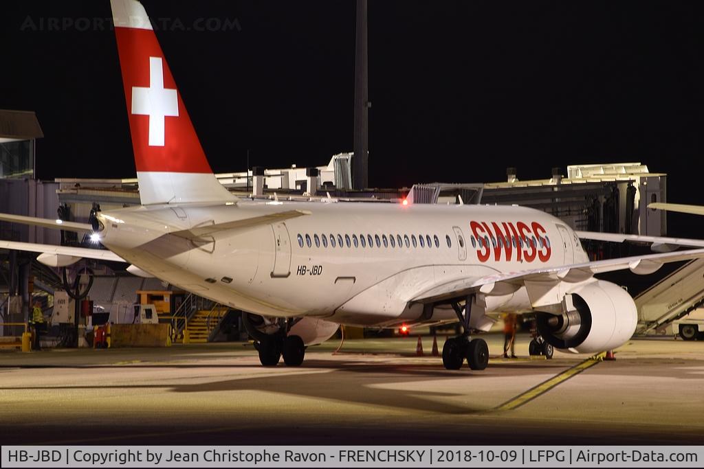 HB-JBD, 2016 Bombardier CSeries CS100 (BD-500-1A10) C/N 50013, SWISS at CDG T1