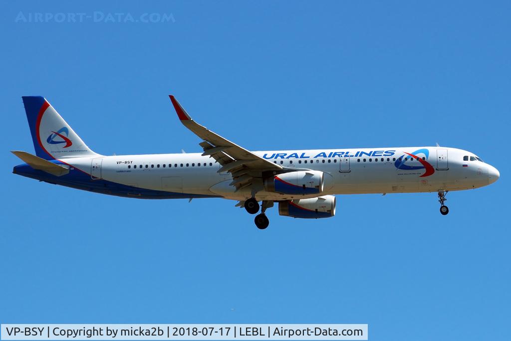 VP-BSY, 2016 Airbus A321-231 C/N 7375, Landing