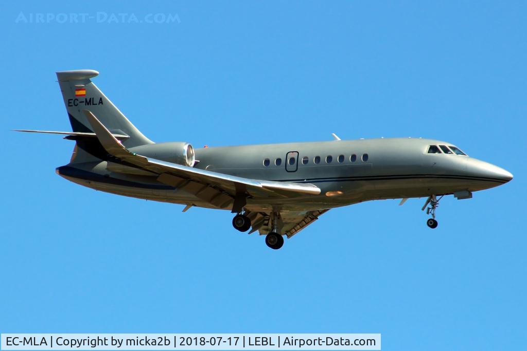 EC-MLA, Dassault Falcon 2000S C/N 735, Landing