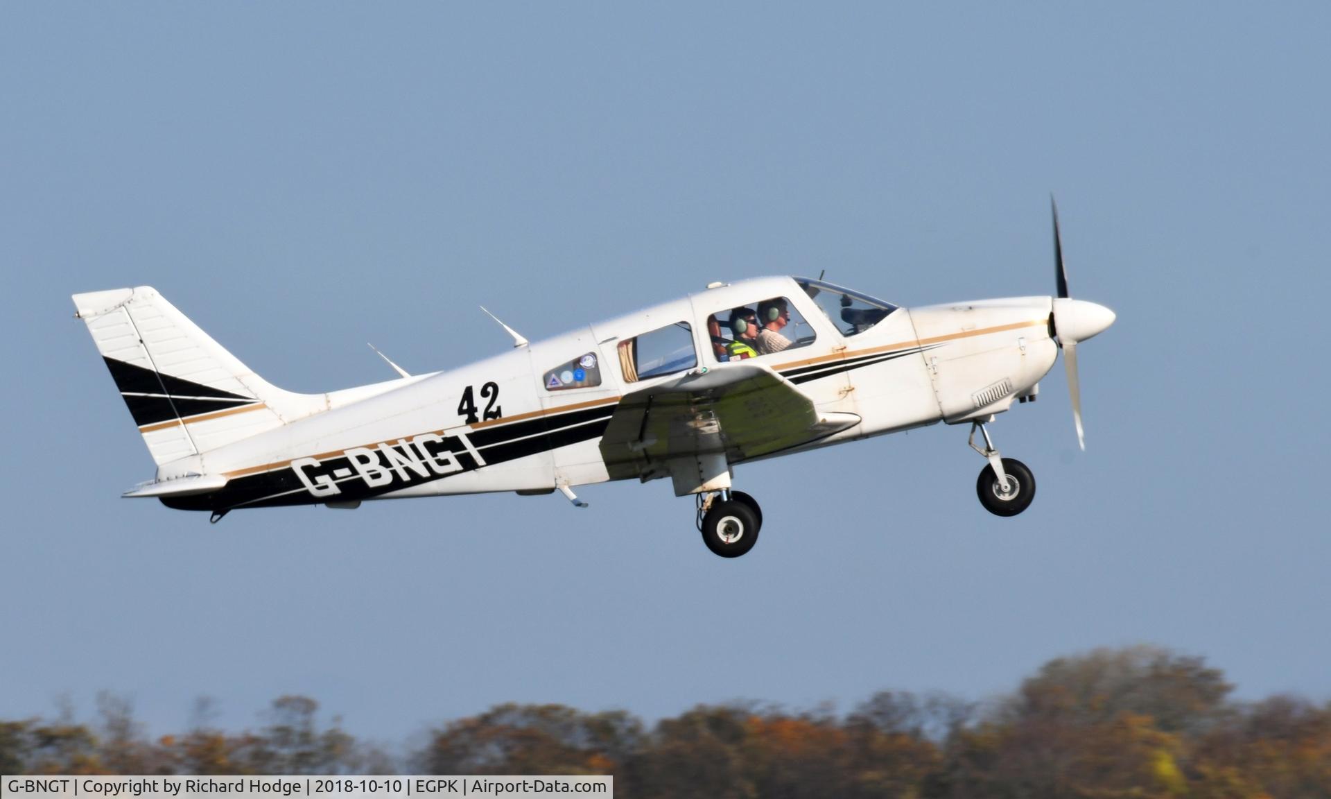G-BNGT, 1985 Piper PA-28-181 Cherokee Archer II C/N 28-8590036, Training flight at Prestwick