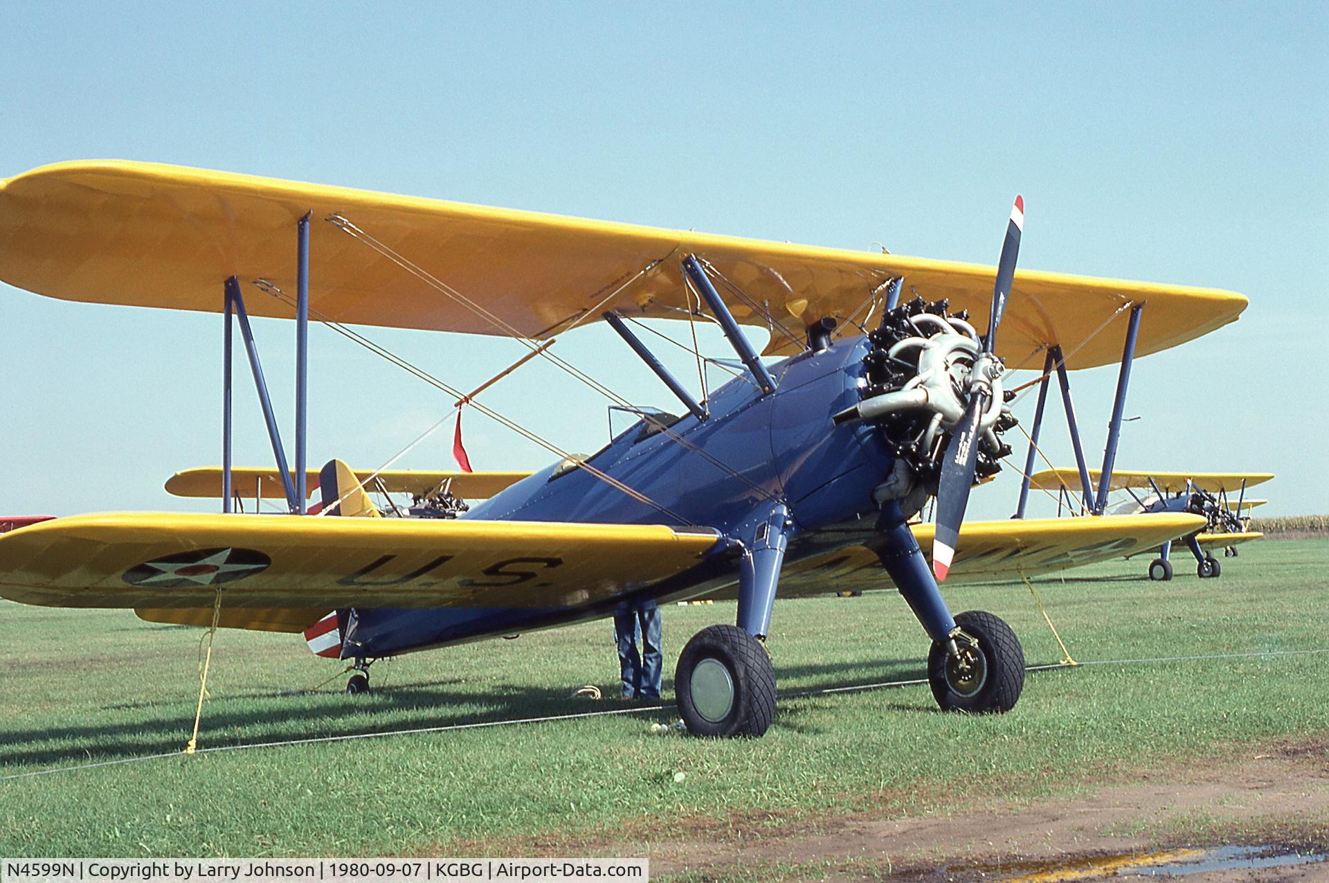 N4599N, 1944 Boeing E75 C/N 75-5625, During the National Stearman Fly in.