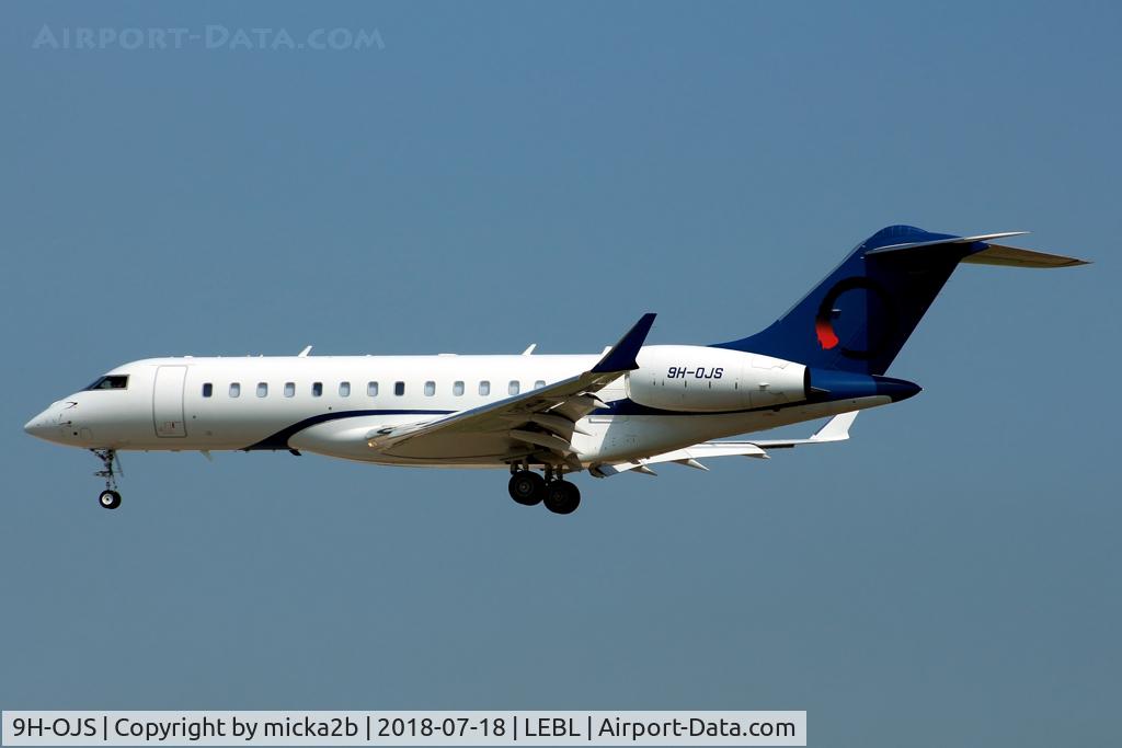 9H-OJS, 2014 Bombardier BD-700-1A10 Global 6000 C/N 9606, Landing