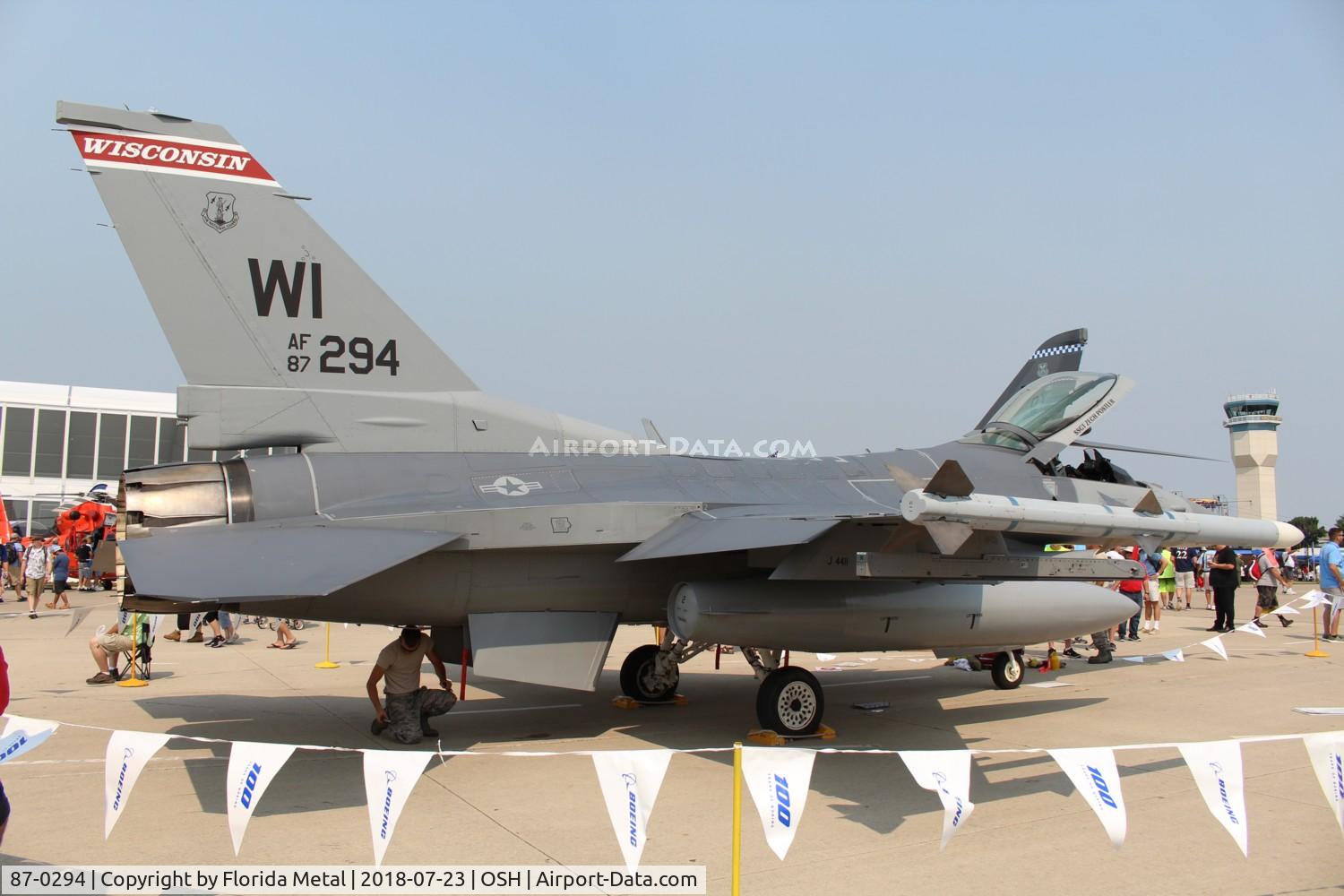 87-0294, 1987 General Dynamics F-16C Fighting Falcon C/N 5C-555, F-16C