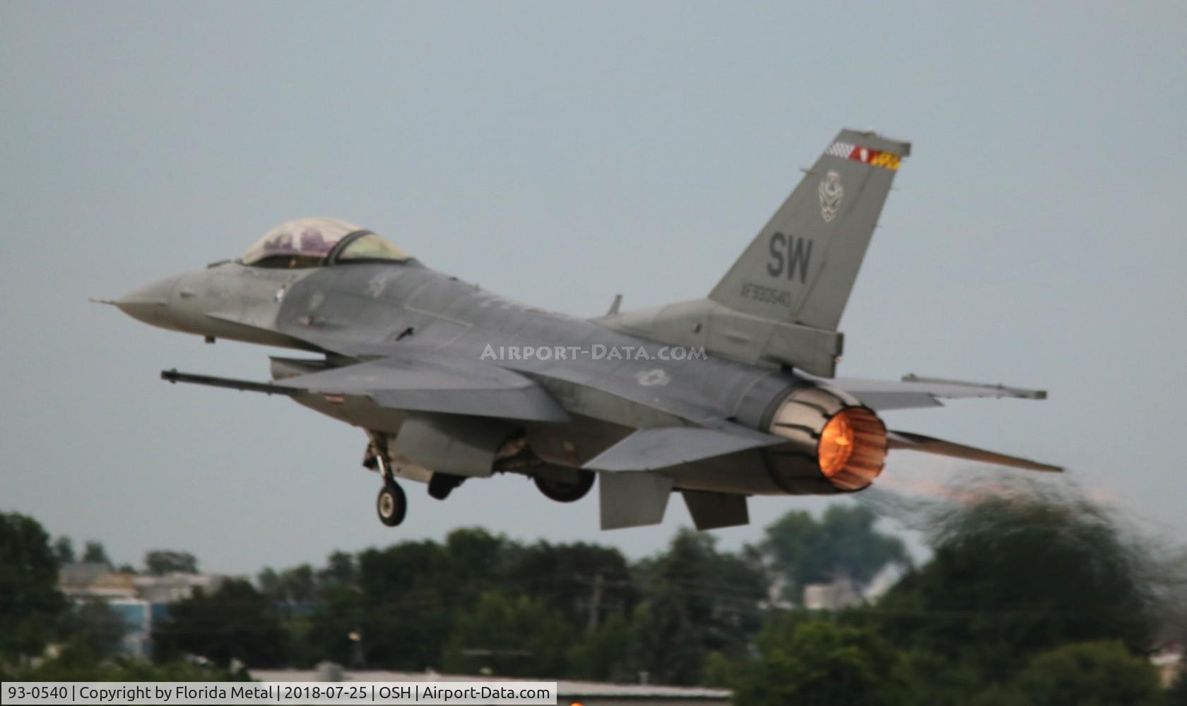 93-0540, 1993 Lockheed F-16C Fighting Falcon C/N CC-175, F-16C