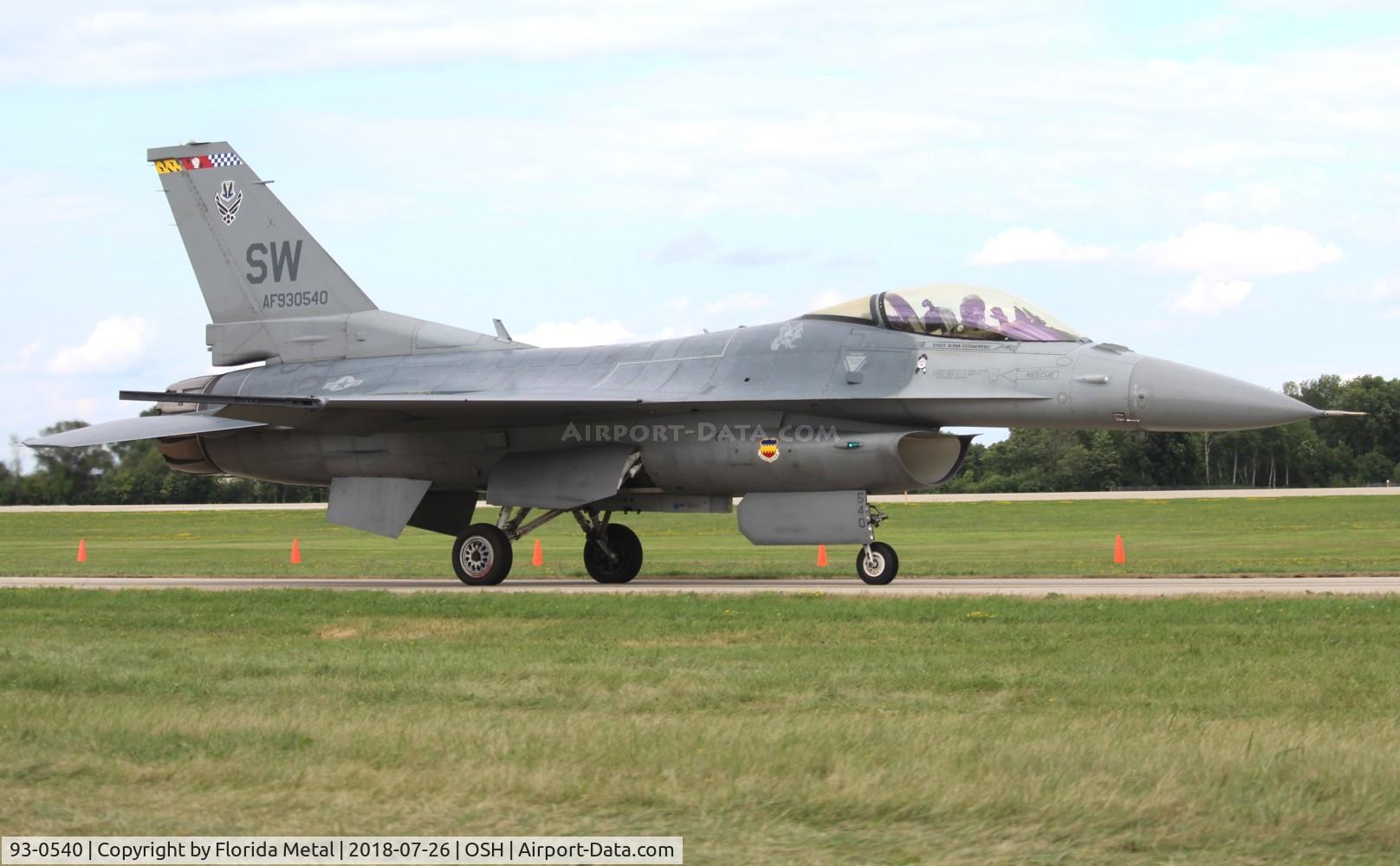 93-0540, 1993 Lockheed F-16C Fighting Falcon C/N CC-175, F-16C