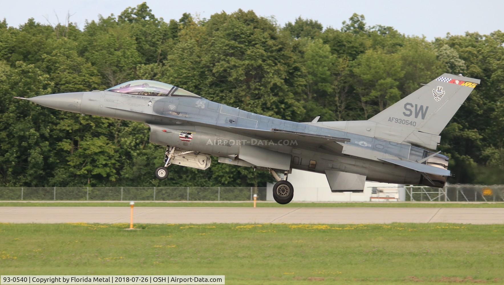 93-0540, 1993 Lockheed F-16C Fighting Falcon C/N CC-175, F-16C