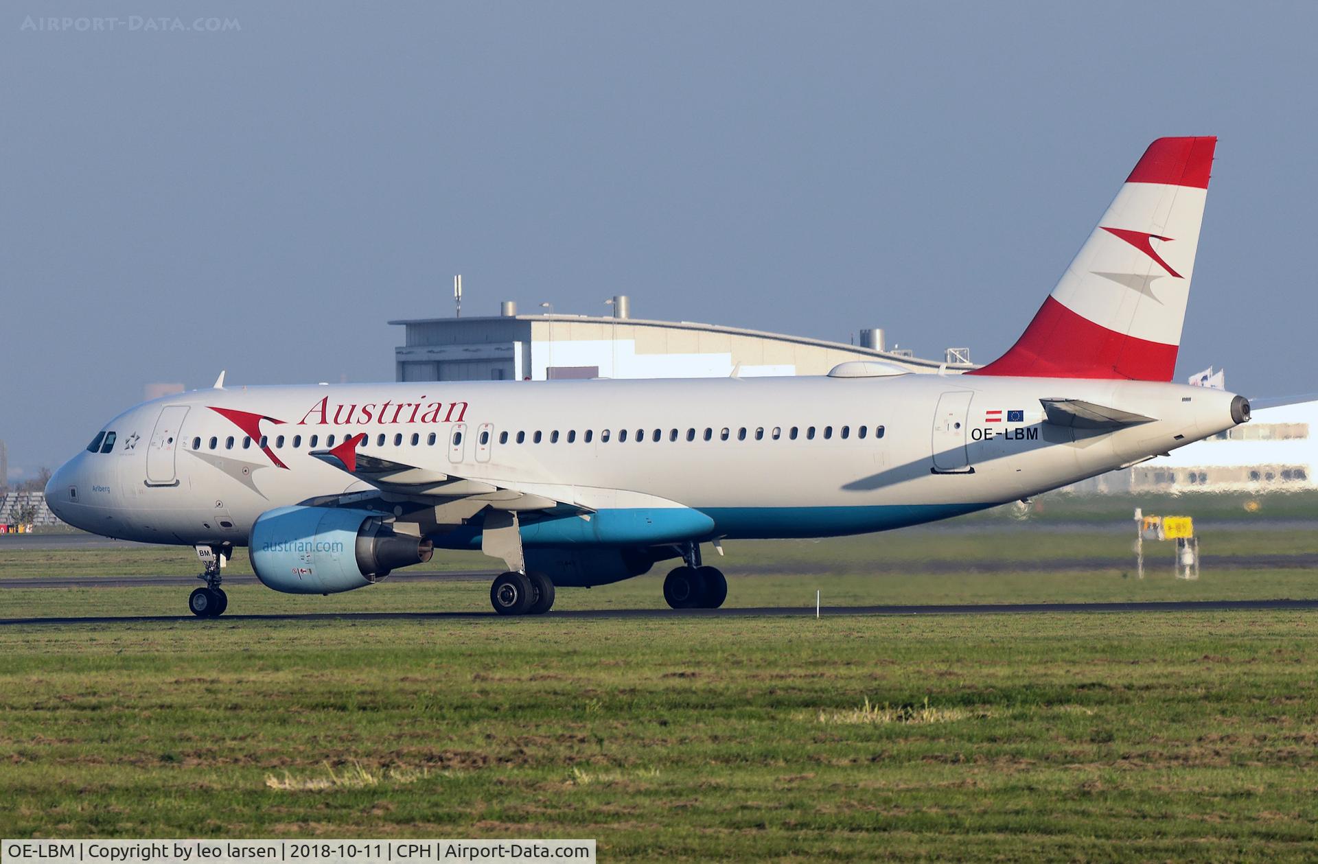 OE-LBM, 2001 Airbus A320-214 C/N 1504, Copenhagen 11.10.2018