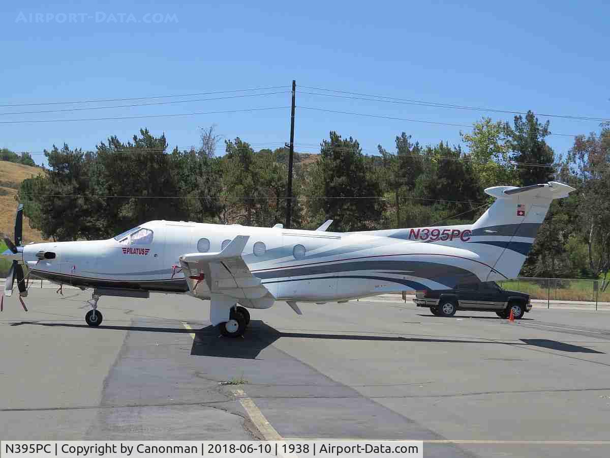 N395PC, 2001 Pilatus PC-12/45 C/N 395, Parked