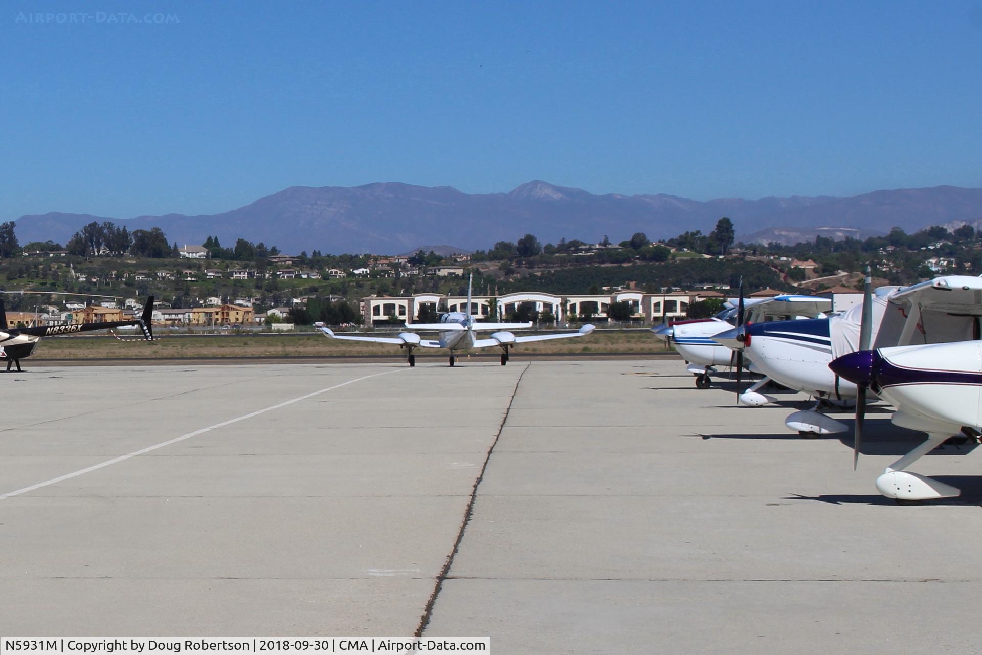 N5931M, 1972 Cessna 340A C/N 340-0071, 1972 Cessna 340A, two Continental TSIO-520-NB 310 Hp each, pressurized, taxi to Rwy 26