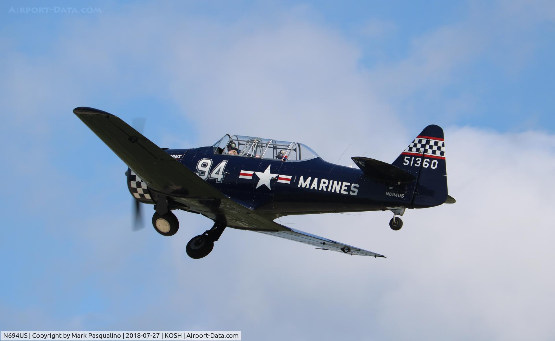 N694US, 1943 North American SNJ-4 Texan C/N 88-13627, North American SNJ-4