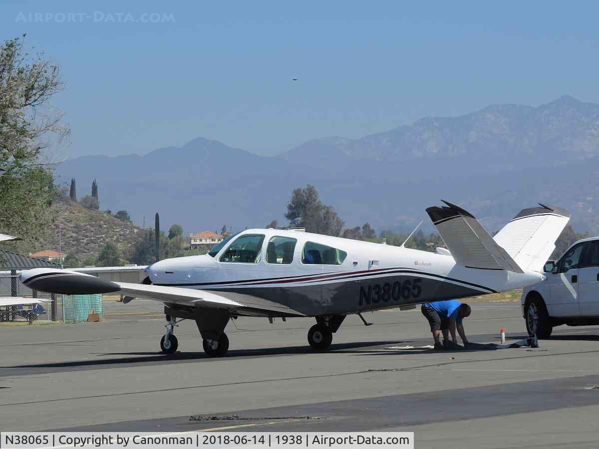 N38065, 1980 Beech V35B Bonanza C/N D-10361, Parked